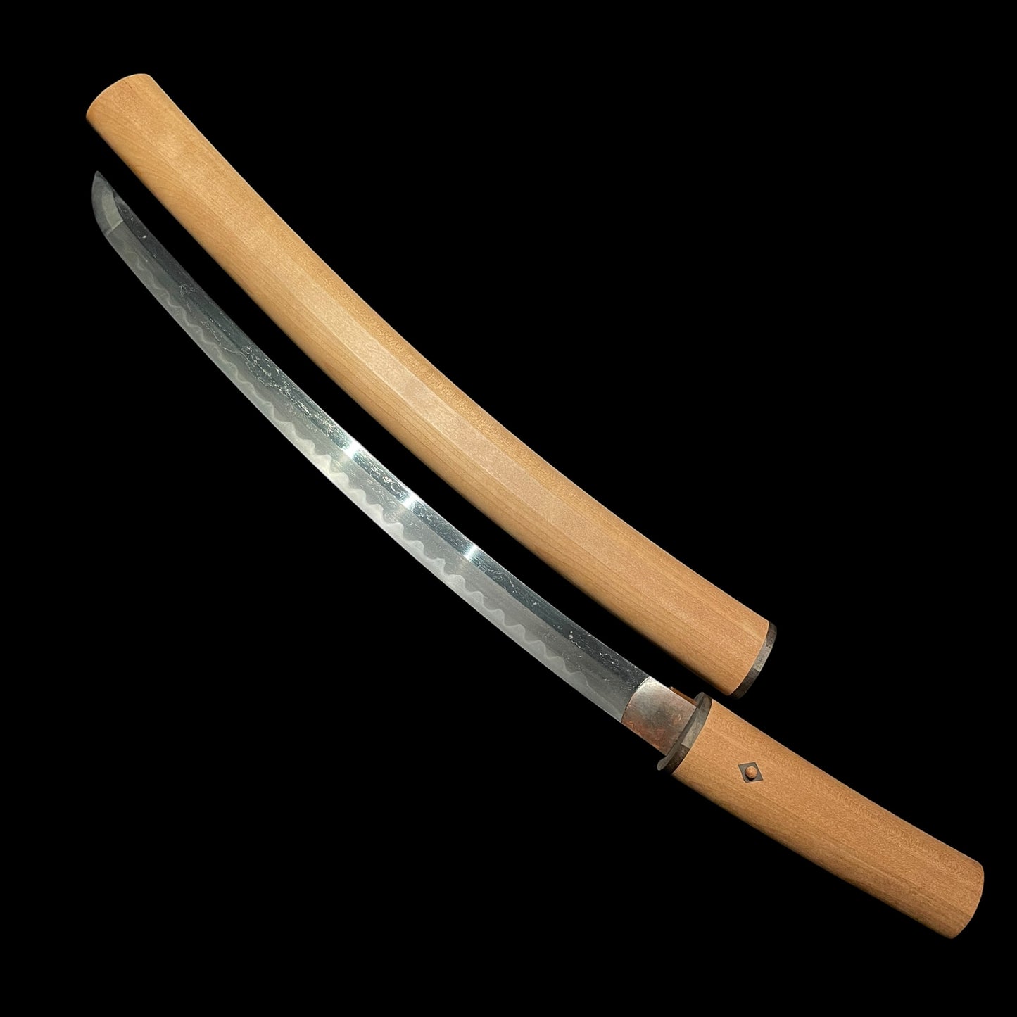 Sanjo Munechika 三條宗近 signed, Oozori 大反り Wakizashi, Late Edo Bakumatsu era.