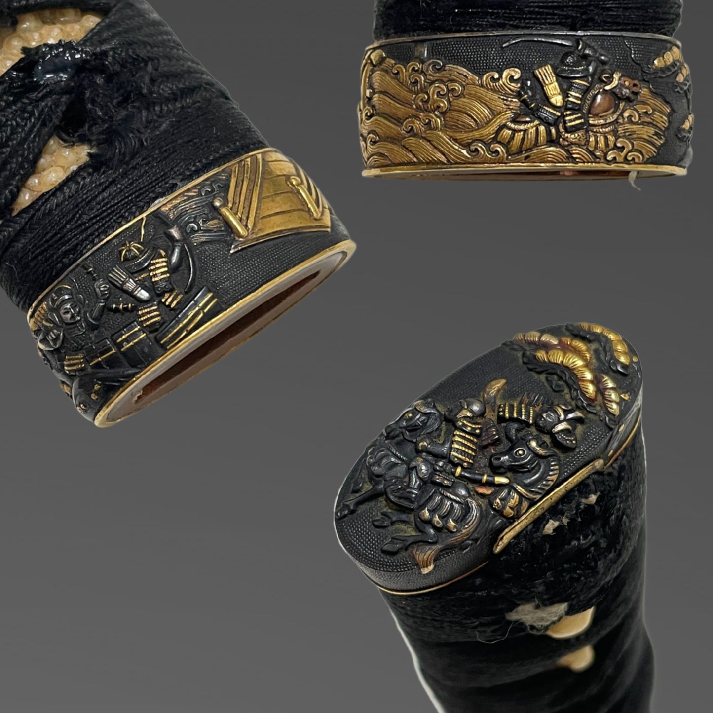 Bishuosafune Munemitsu 備州長船宗光 signed Wakizashi, Samurai Fuchikashira, Muromachi period