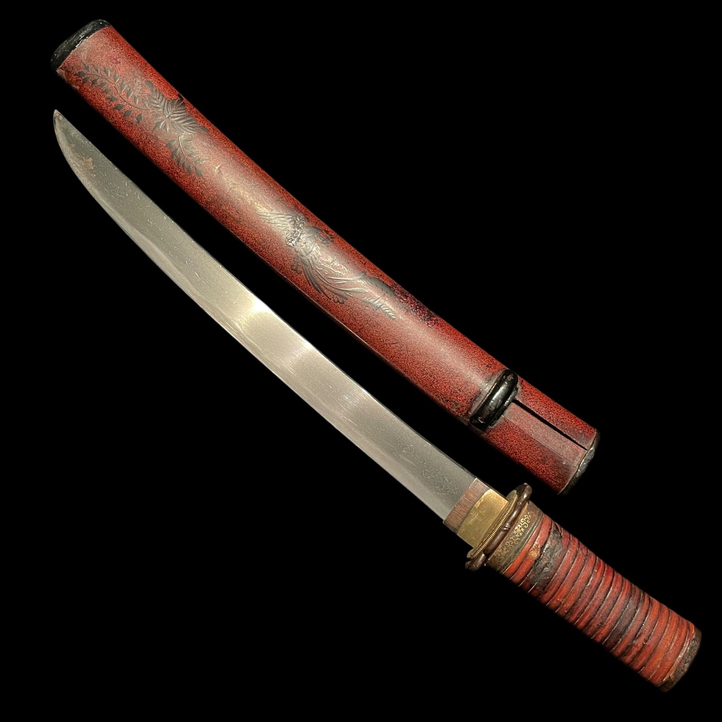 Red Tanto, Kage Makie Saya 陰蒔絵鞘, Edo period mumei