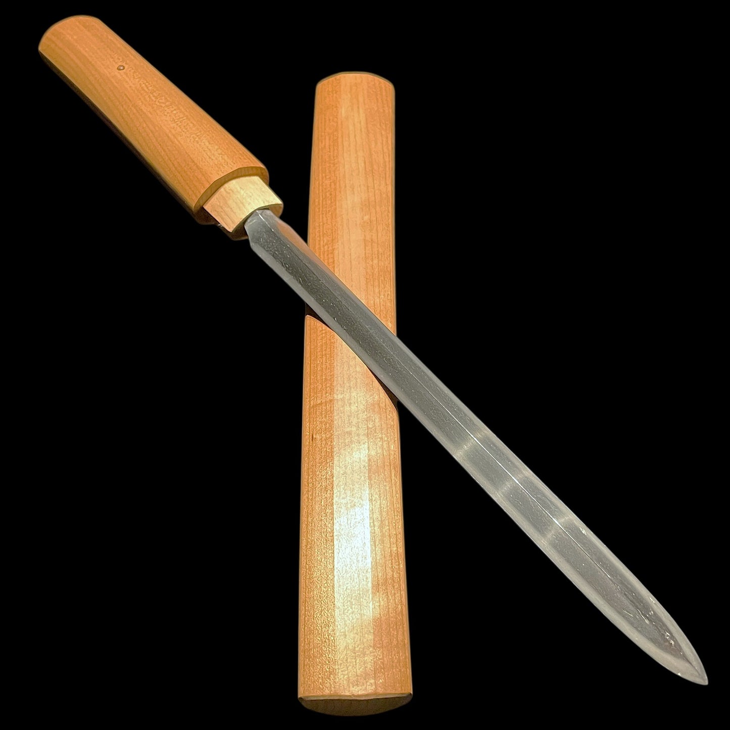 Kunisuke 国助 signed Hirasankaku-Yari 平三角槍, Sword Style Shirasaya, Edo period