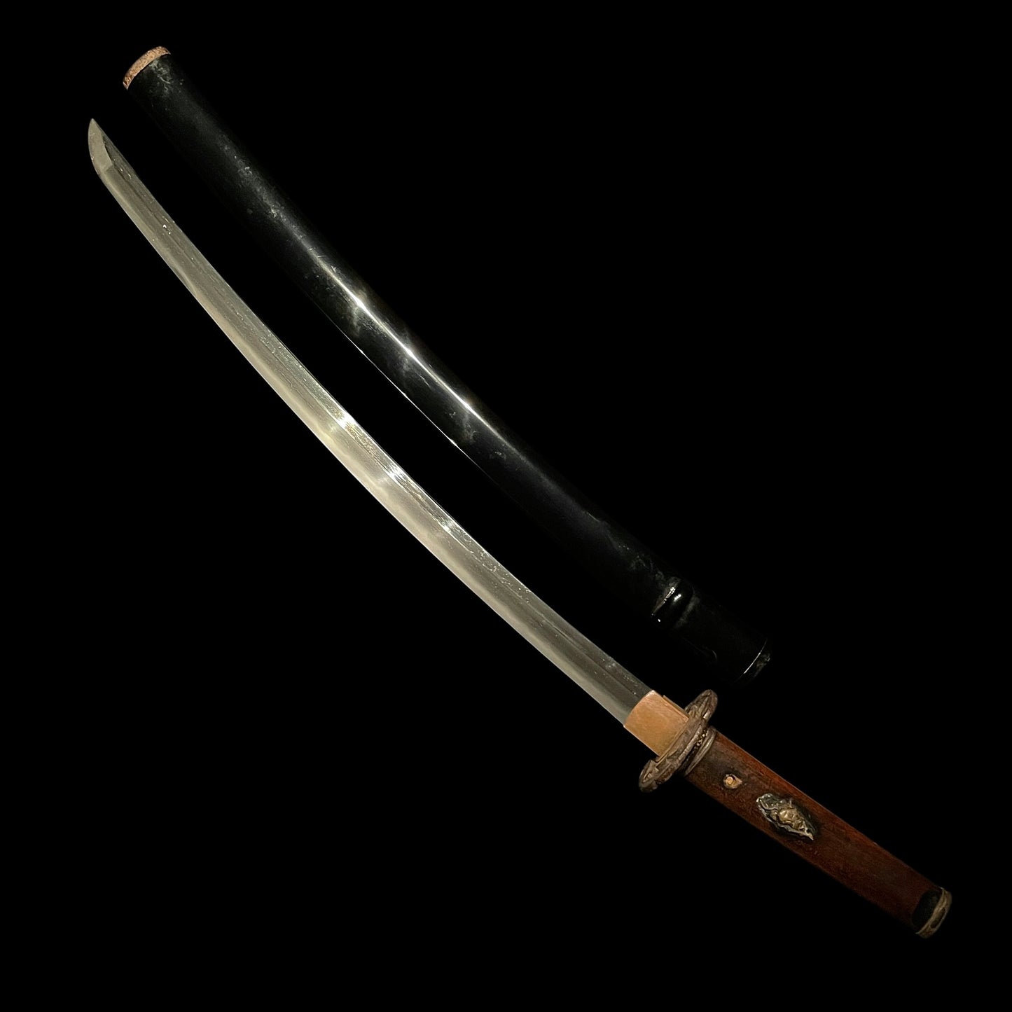 Bizenkokuju Osafune Sukesada signed Wakizashi, Katakitsuka-Koshirae 堅木柄拵, Muromachi period