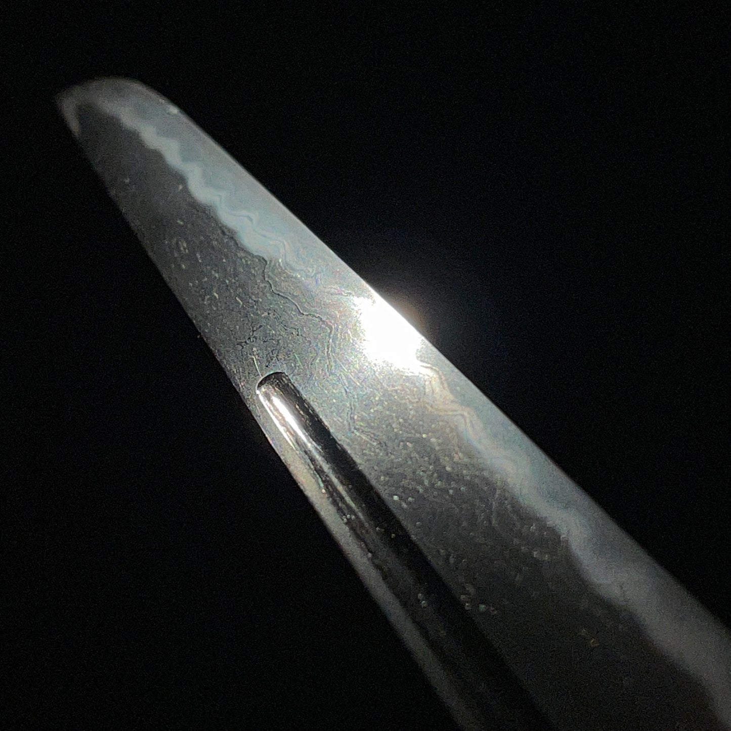 Rare Style Jigane AYASUGIHADA 綾杉肌, Tadahiro Gold inlay signed TANTO