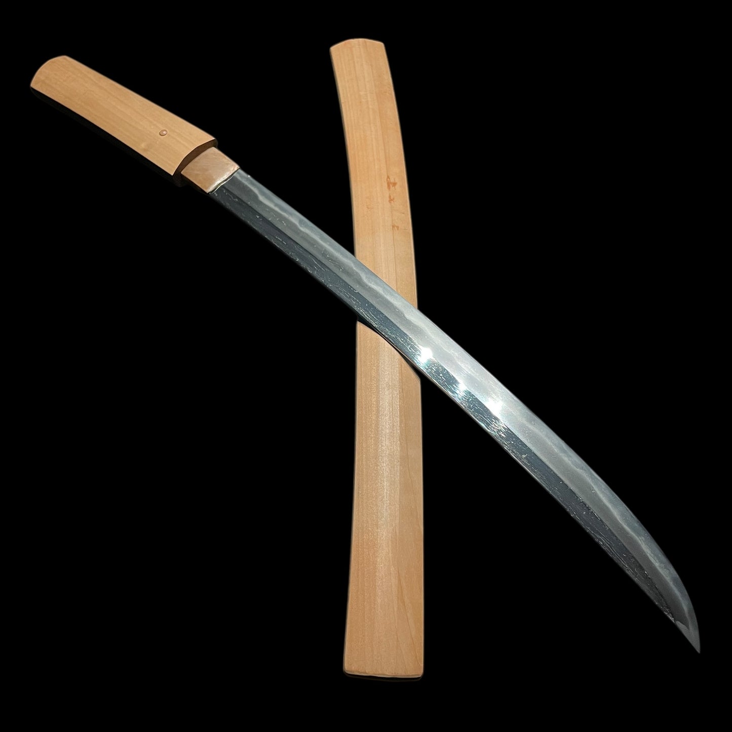 Shobuzukuri Wakizashi in Shirasaya, Late Muromachi period mumei