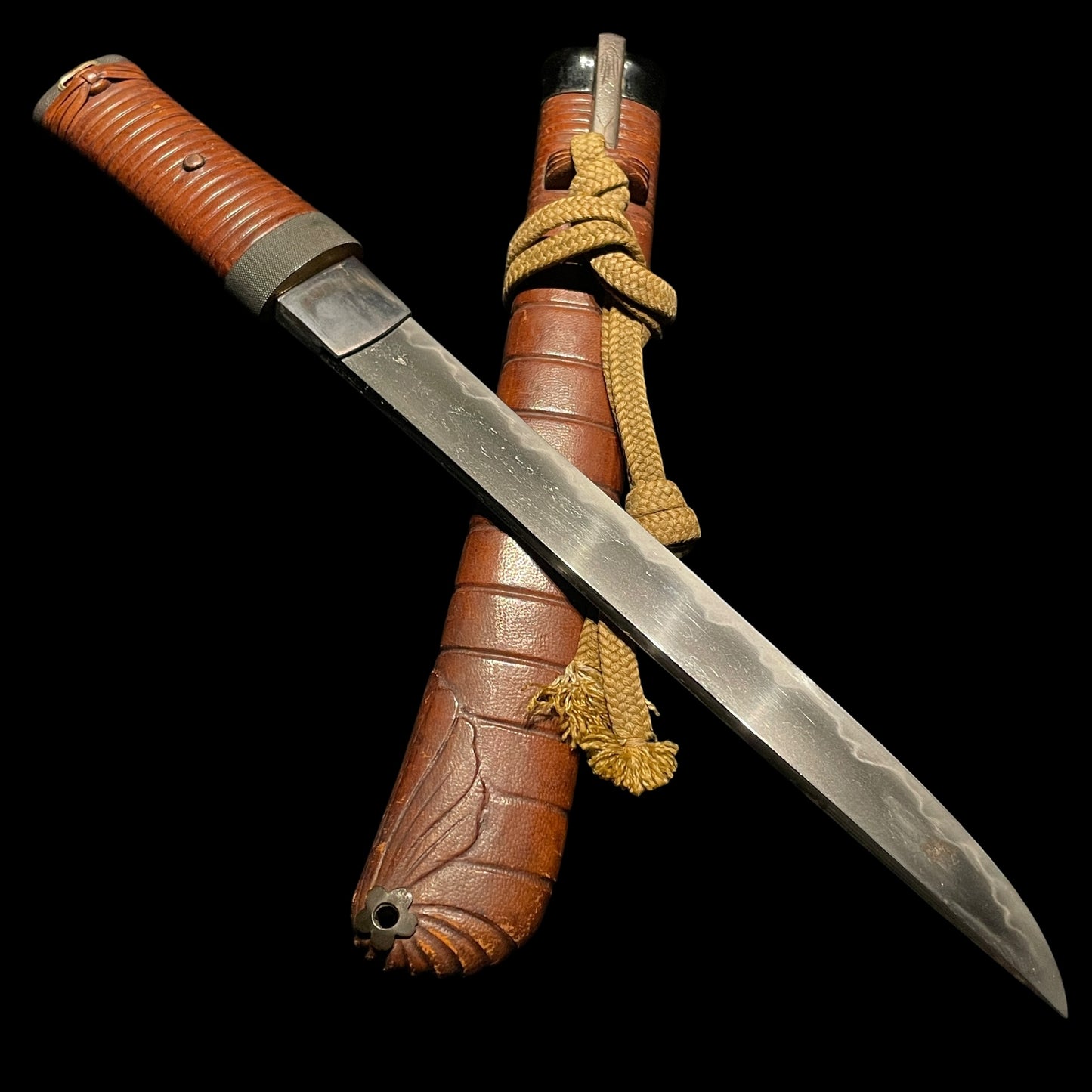 Shrimp Koshirae 海老拵 TANTO, with Kogai, Edo period mumei