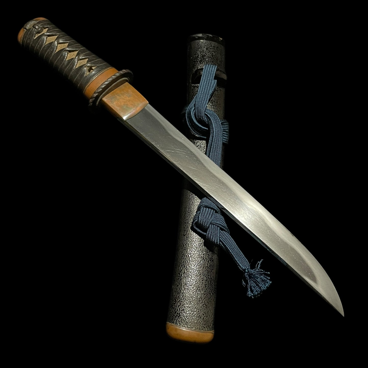 Copper Fittings TANTO, Rugged blade, with Kozuka, Late Edo period