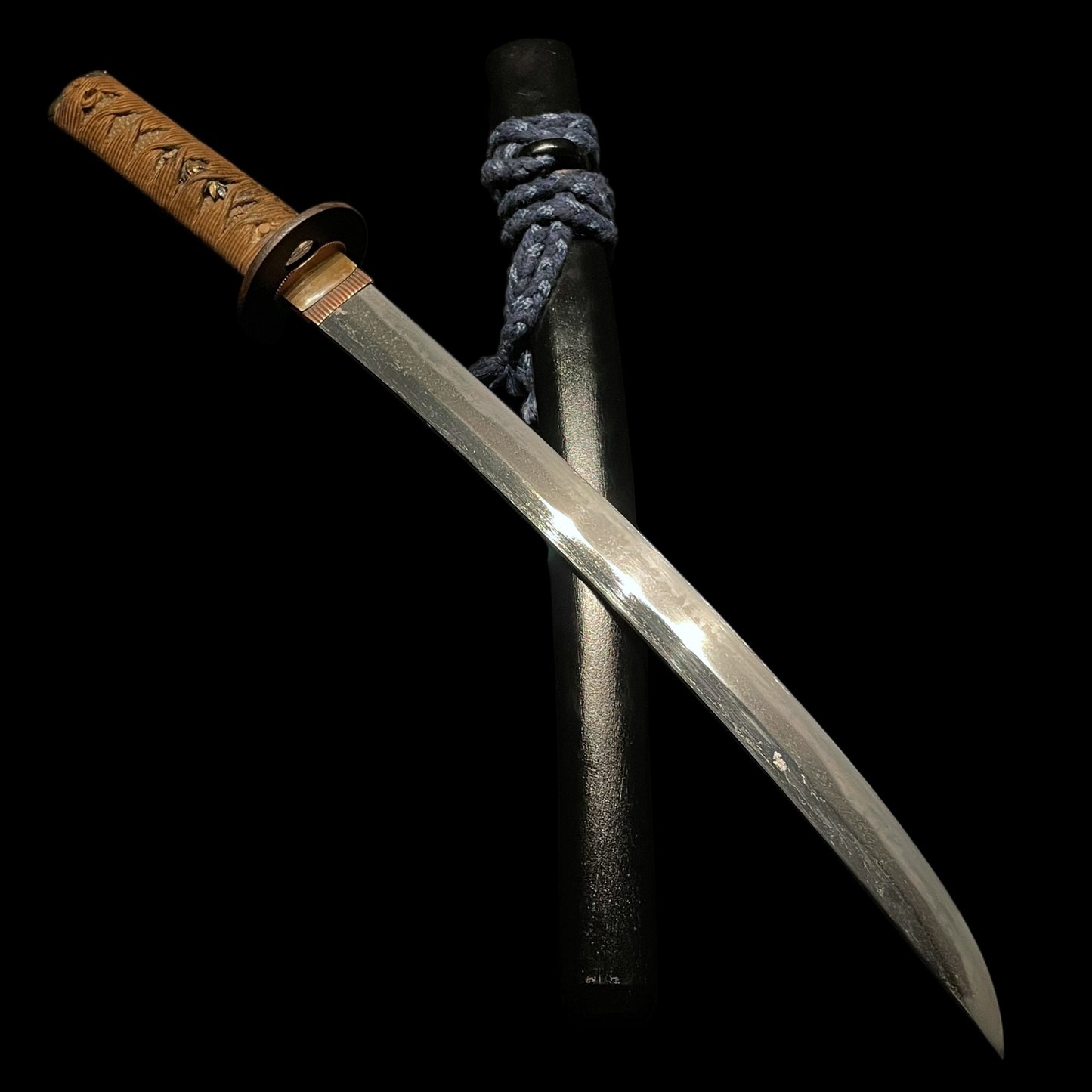 Shobuzukuri Wakizashi, Bishuosafune Sukesada 備州長船祐定 signed, Late Muromachi