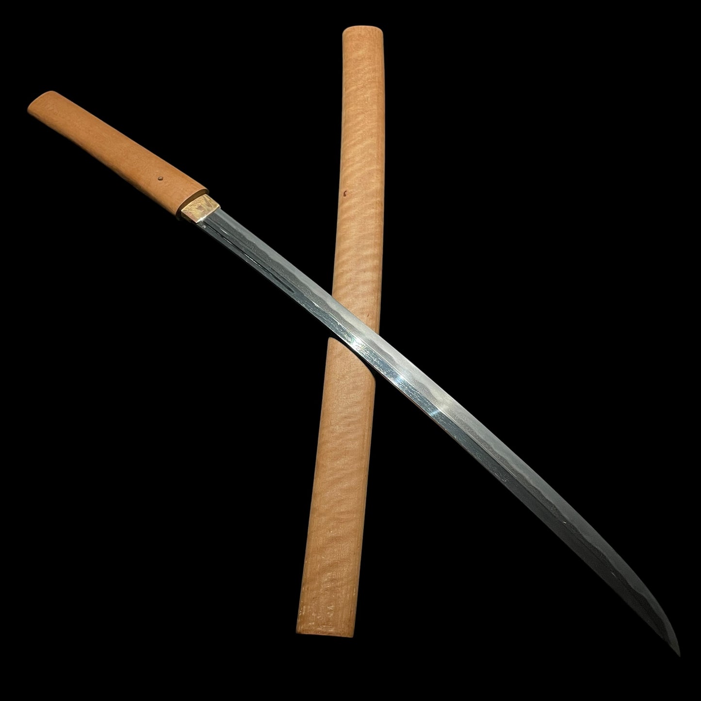 Nagamaki Naoshi Wakizashi, Hadamono 肌物, Oosuriage mumei, Early Muromachi period