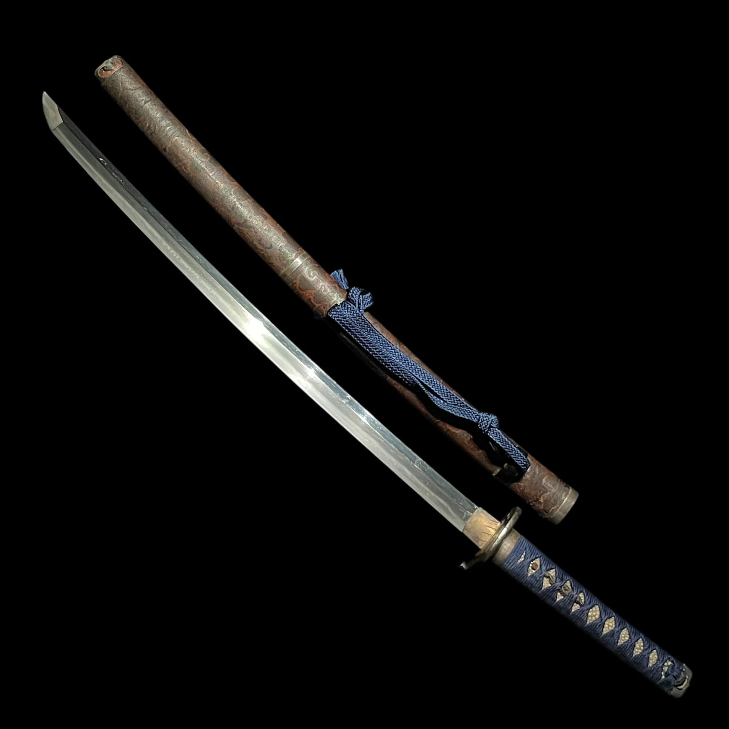 Nishiki-Zutumi 錦包鞘 Long WAKIZASHI, Edo period Mumei