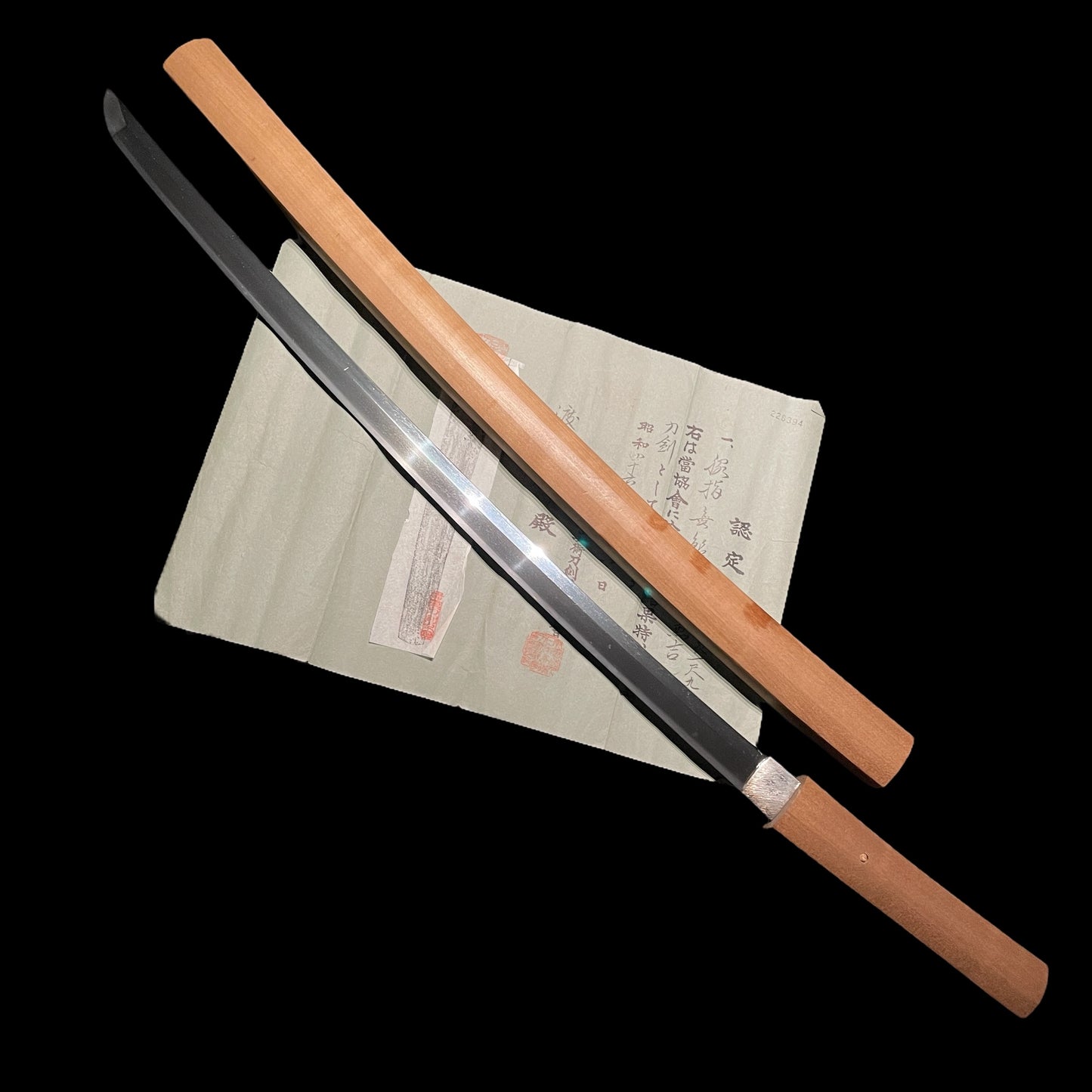 Zenjo Kaneyoshi 善定兼吉 Long WAKIZASHI, Homarekizu 誉傷, KOTO Muromachi period