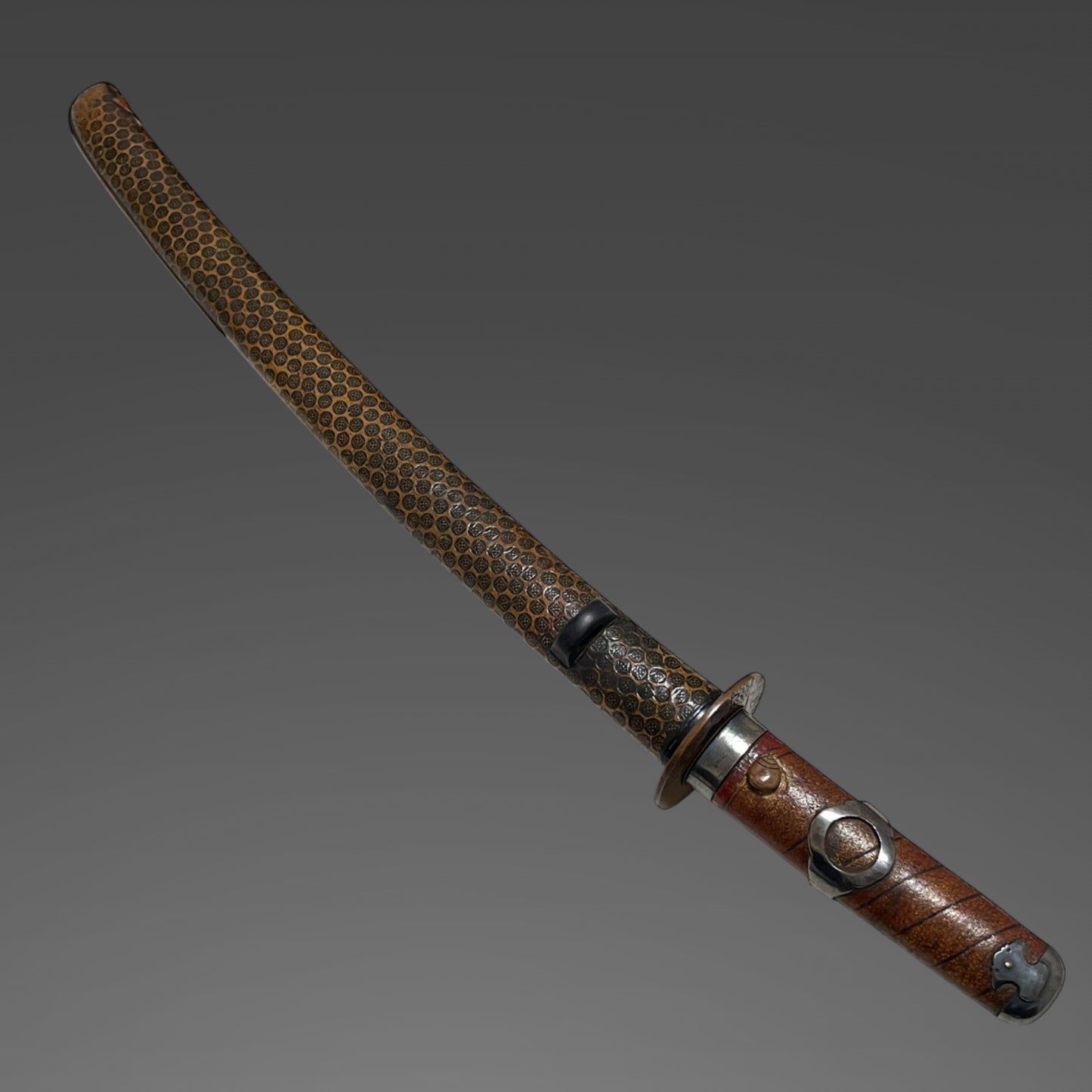 Kawari-Koshirae 変わり拵 Wakizashi, Silver and Copper Fittings, with Kozuka