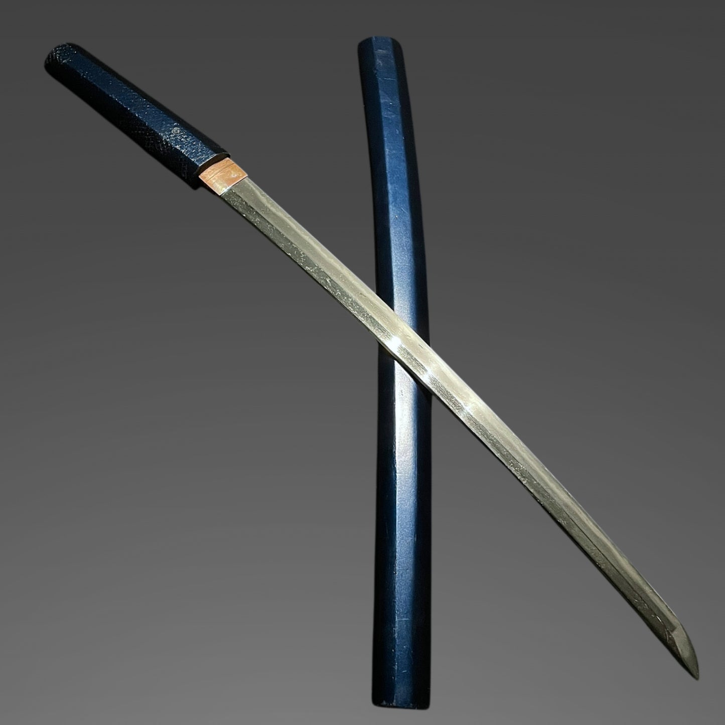 Togarigunome 尖互目 Hamon Wakizashi, Edo period mumei, Aozaya