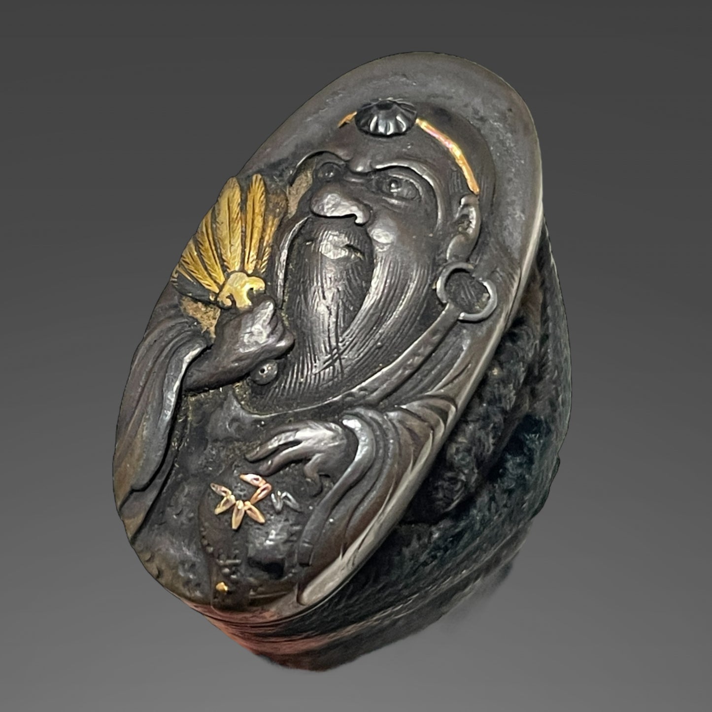 Tengu-Kashira 貞行 Sadayuki signed Wakizashi, Tsuchiya Shomin 土屋正珉 signed Fuchi