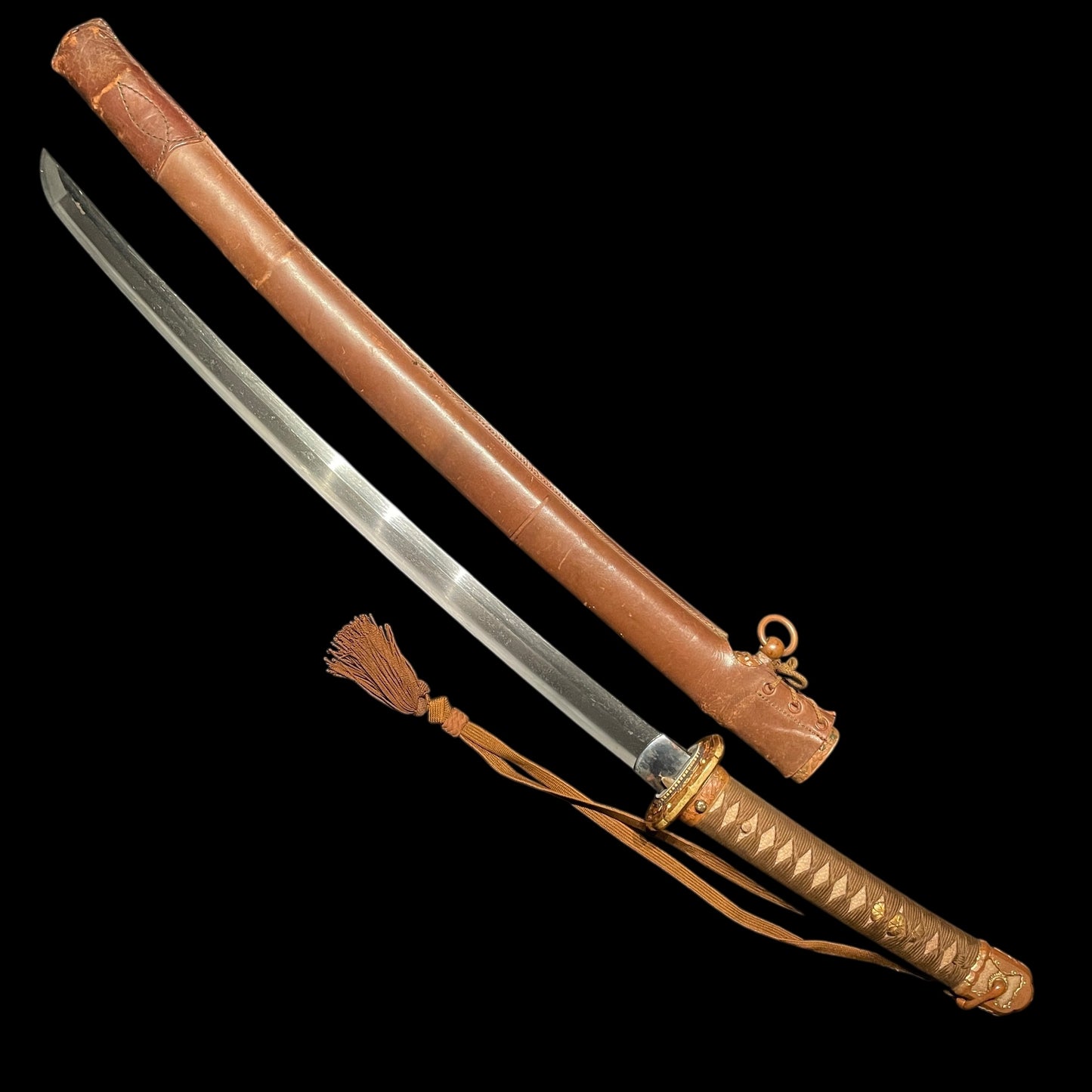 Rare Type98 Short GUNTO,  Noshuseki Kanesuke signed, with Tassel and Tsuka cover