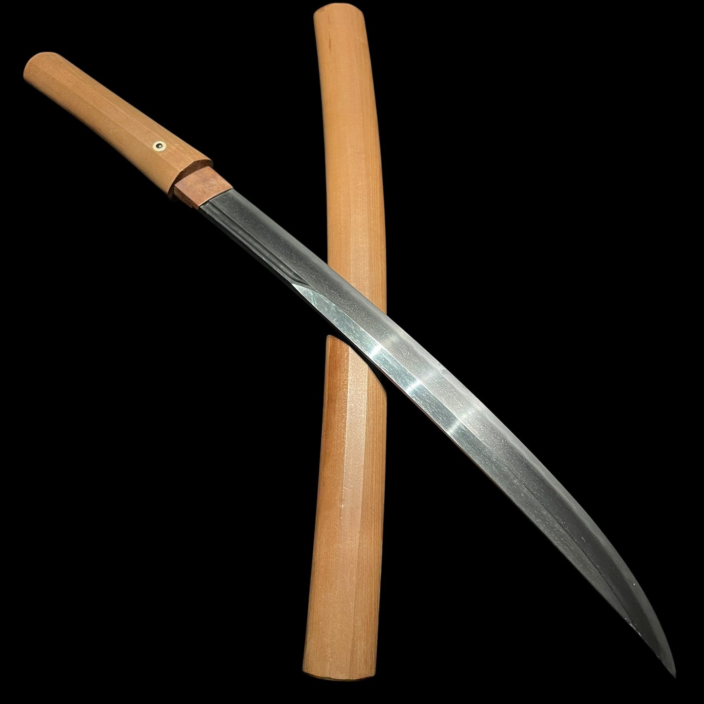 Heavy NAGINATA-NAOSHI 薙刀直し Wakizashi, Rugged blade, Muromachi period mumei