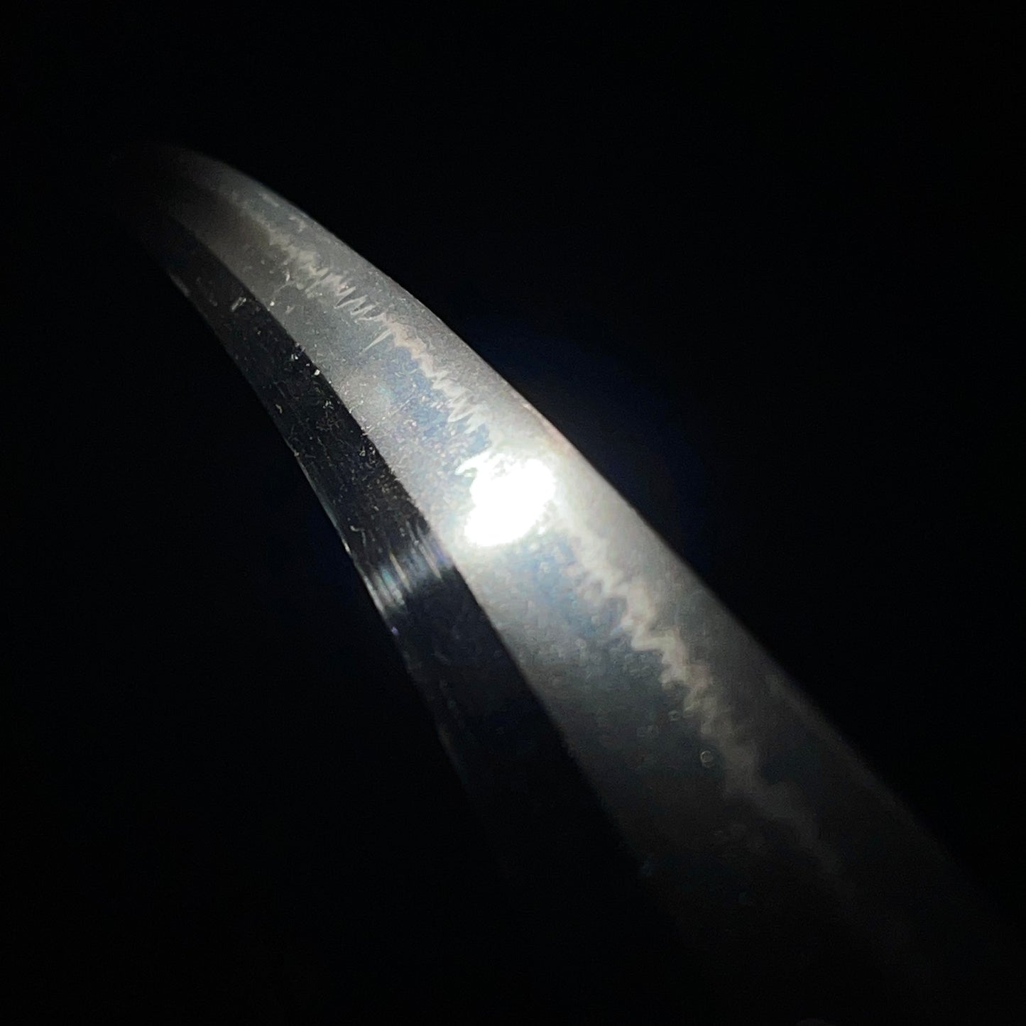 Amazing Hamon Long Wakizashi in Shirasaya, Edo period mumei