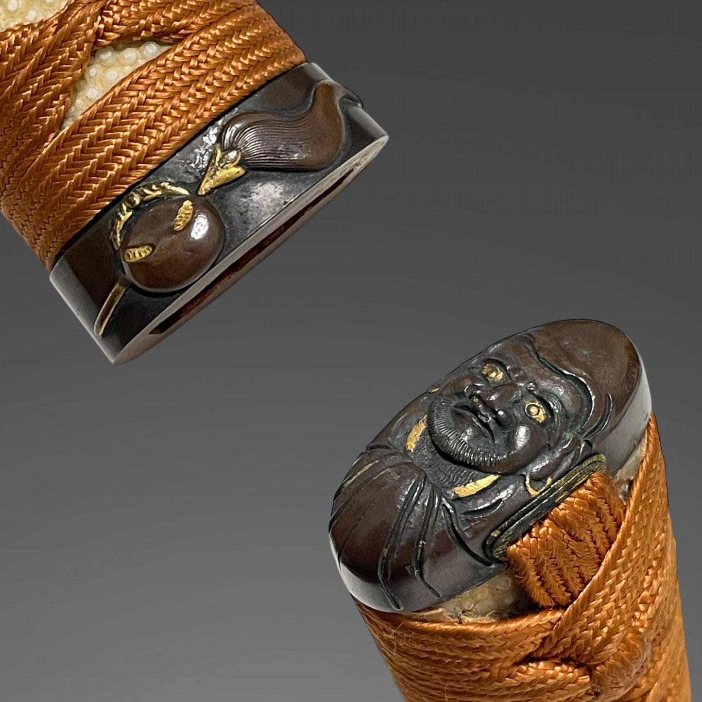 Daruma Fitting KATANA, Shell Tsuba, Gunome-Hamon, Edo period mumei