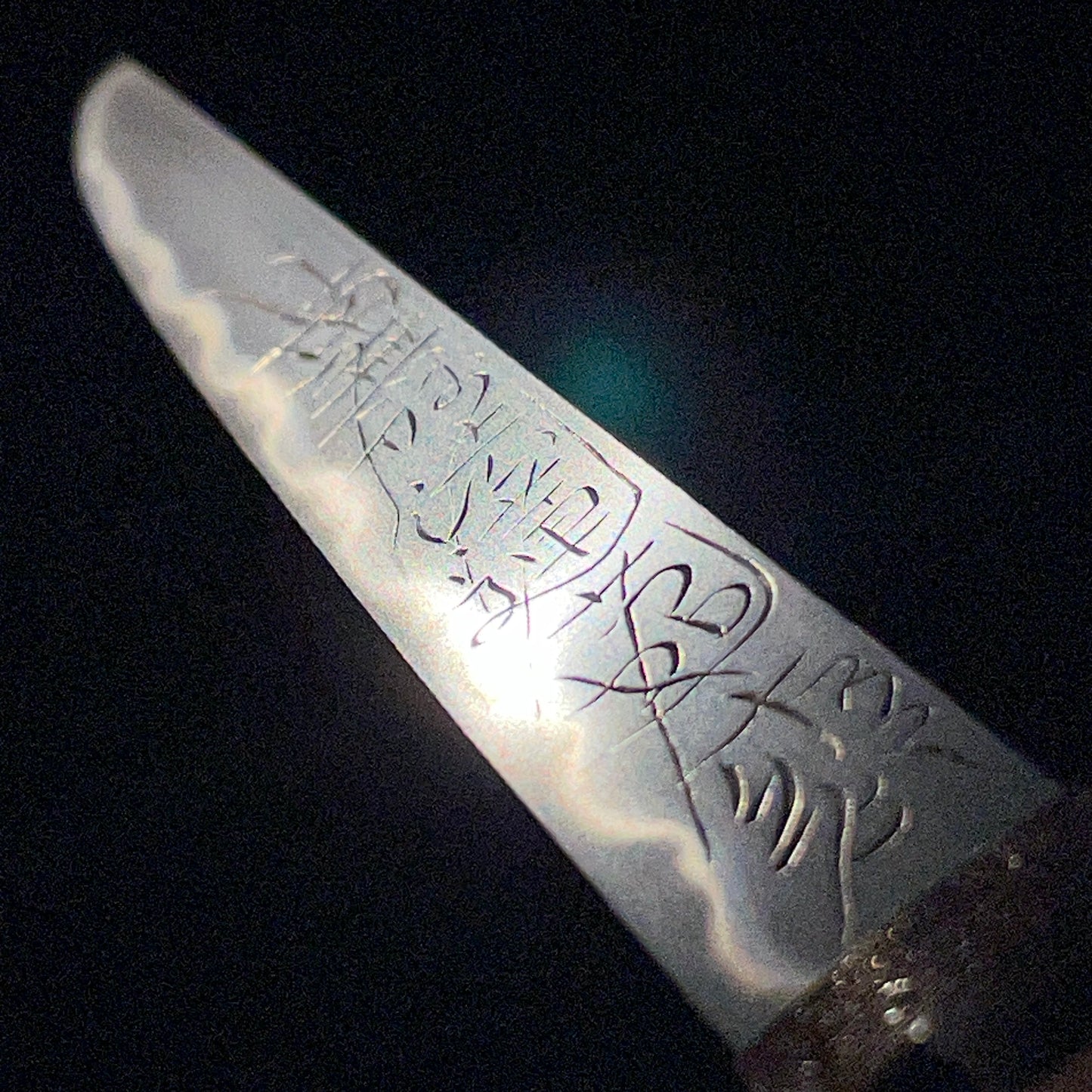 HORIMONO 彫物 TANTO, 南無妙法蓮華経(Namu Myōhō Renge Kyō), Masahide 正秀 signed, Sayagaki 鞘書