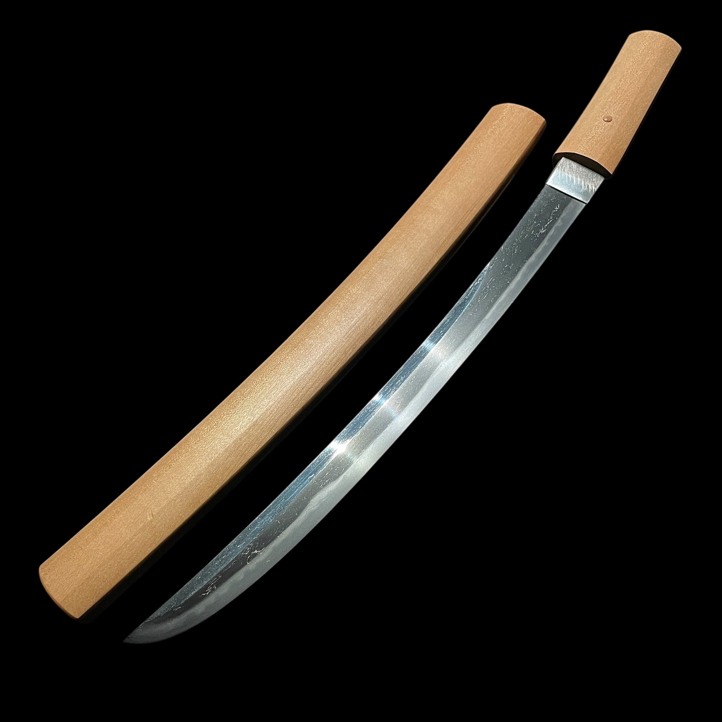 Unokubi-Zukuri 鵜首造 Wakizashi, Kanekiyo 兼清 signed, Muromachi period