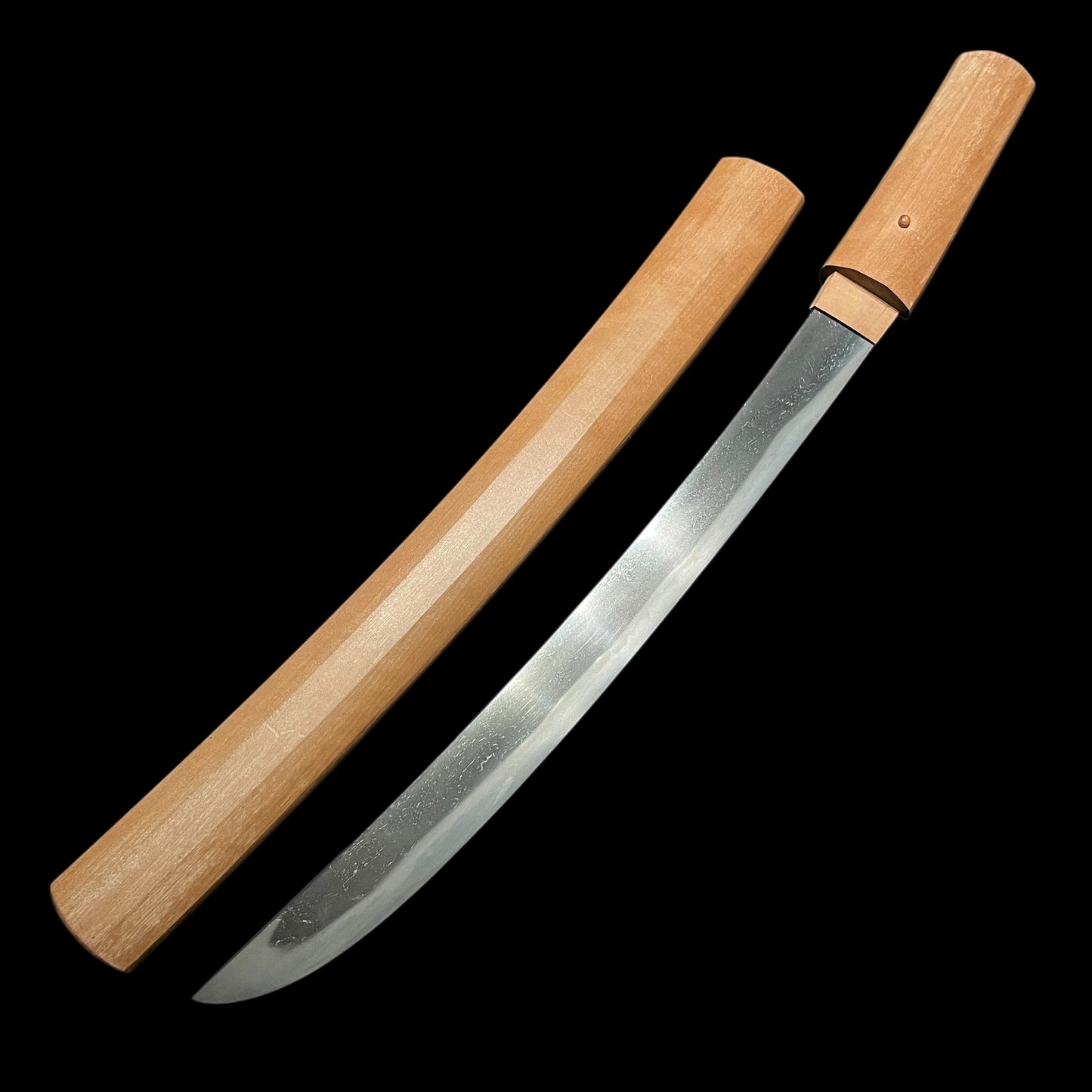 MASAMUNE 正宗 signed Hirazukuri Sunnobi-Tanto in Shirasaya, Homarekizu 誉傷