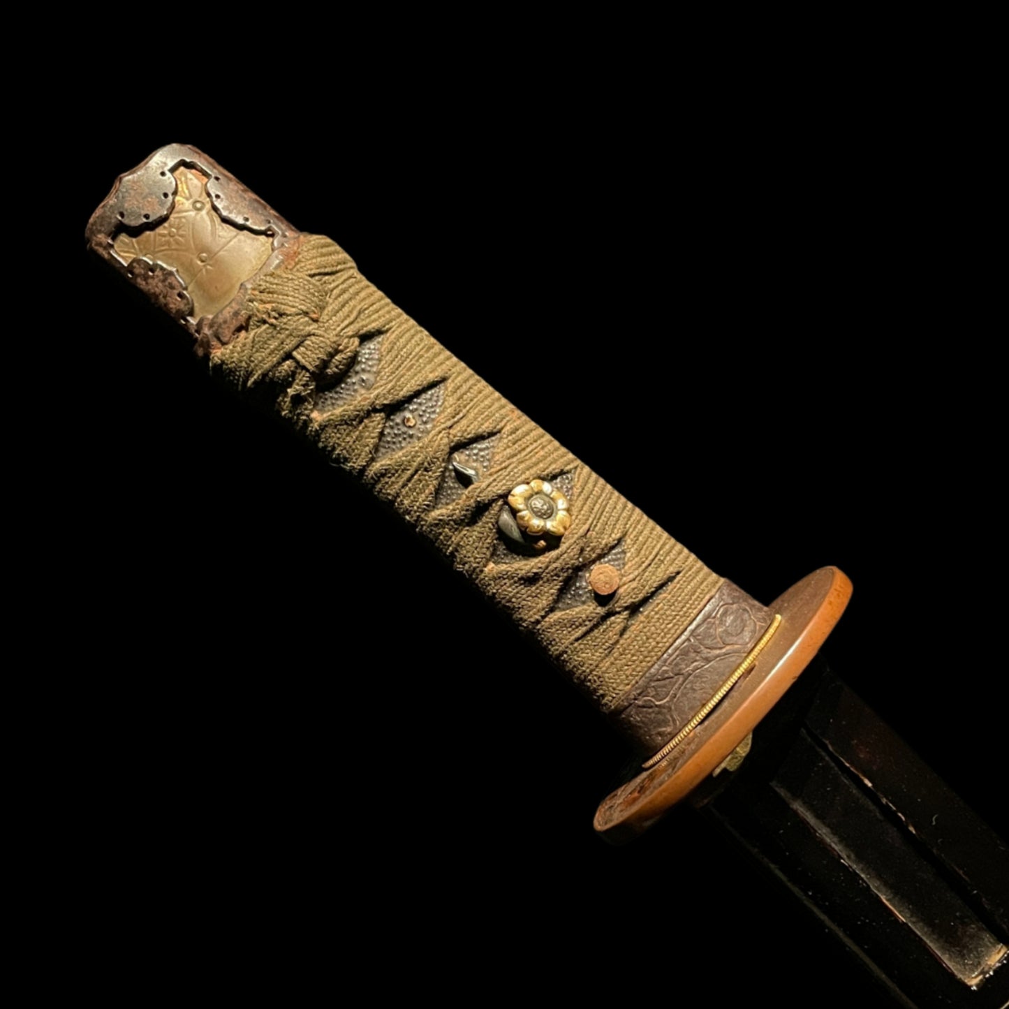 Handachi Koshirae 半太刀拵 Wakizashi, Gunome-Hamon 互目刃文, Edo period mumei