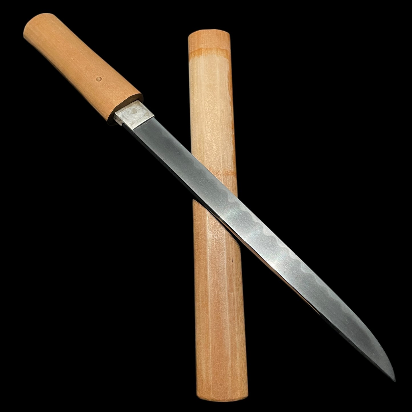 Gunome-Hamon 互目刃文 Tanto, Thick and Straight blade, Edo period mumei