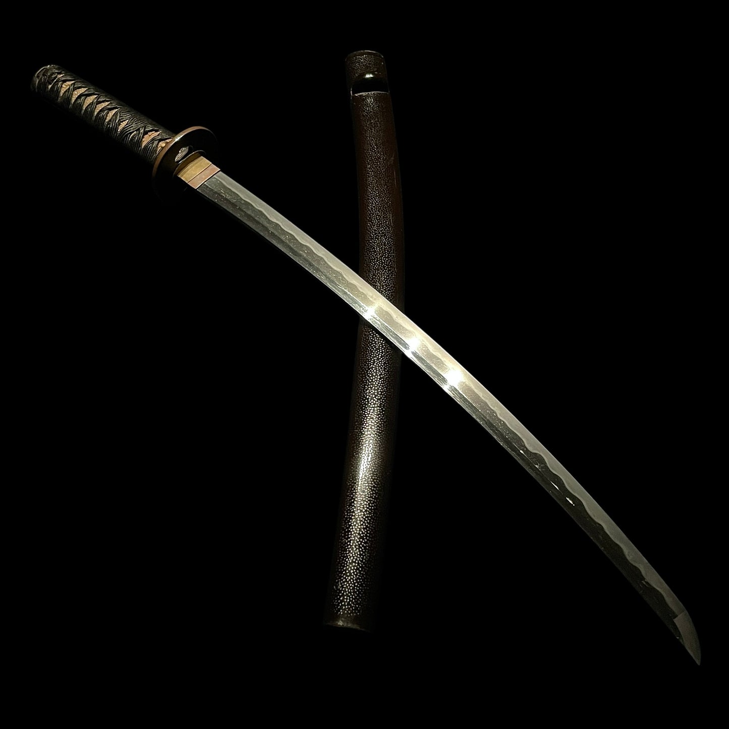 Natanenurisaya 菜種塗鞘 Wakizashi, Bushuedo Echizen Yasutsuna 於武州江戸越前安綱 signed