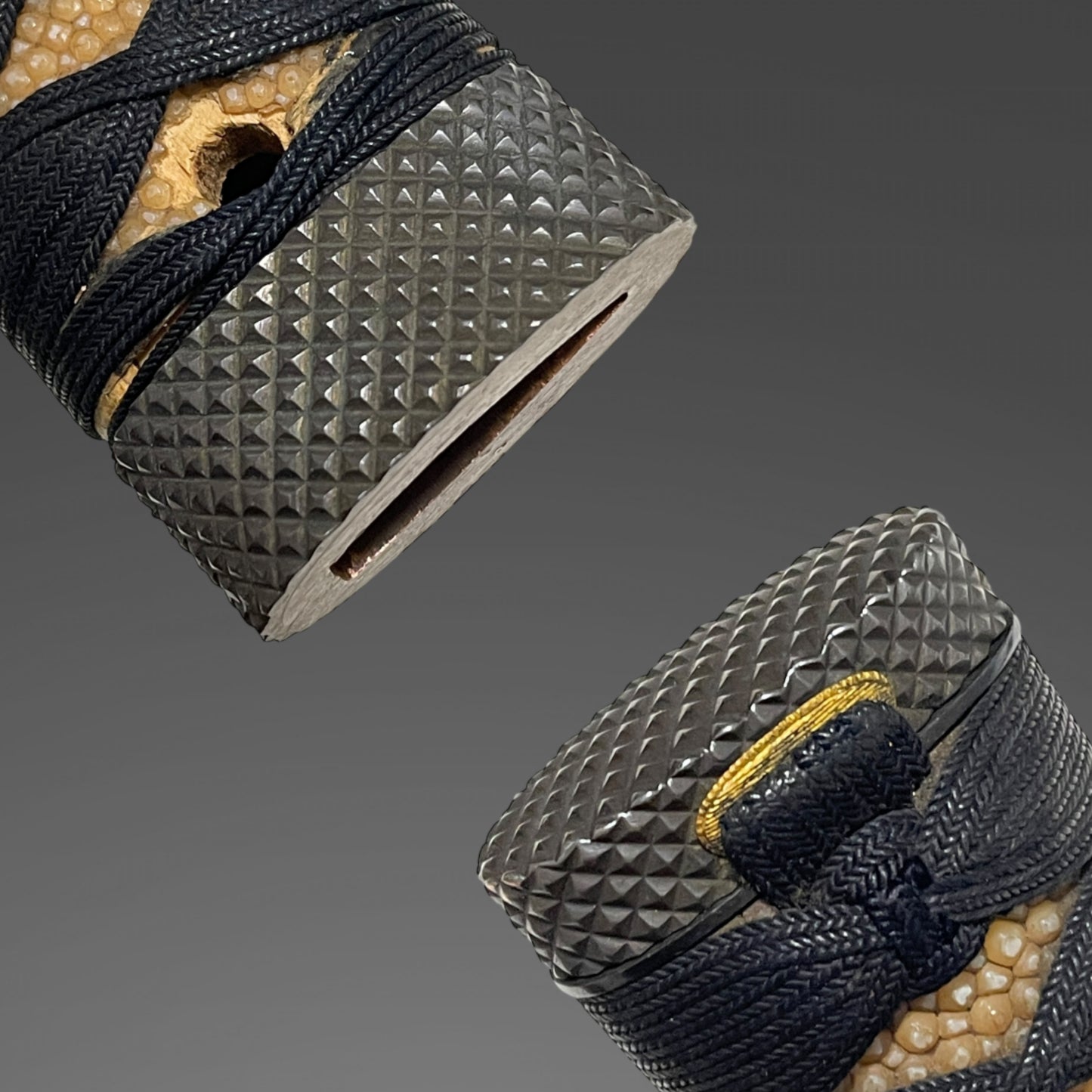 Naginata-Naoshi Zukuri 薙刀直造  Wakizashi, Oninanako Fuchikashira 鬼魚々子縁頭, Edo period