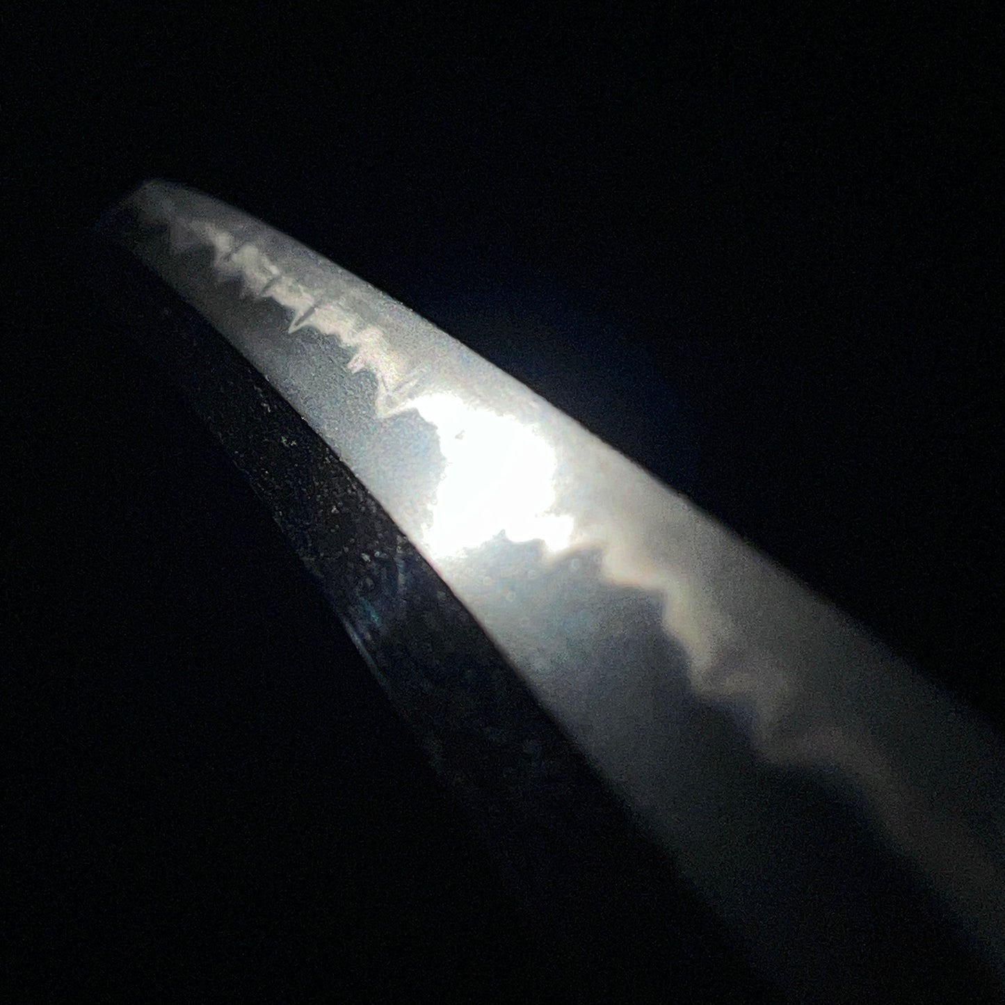 Black Wakizashi, Tsukashi Tsuba 透鍔, Early Edo period mumei
