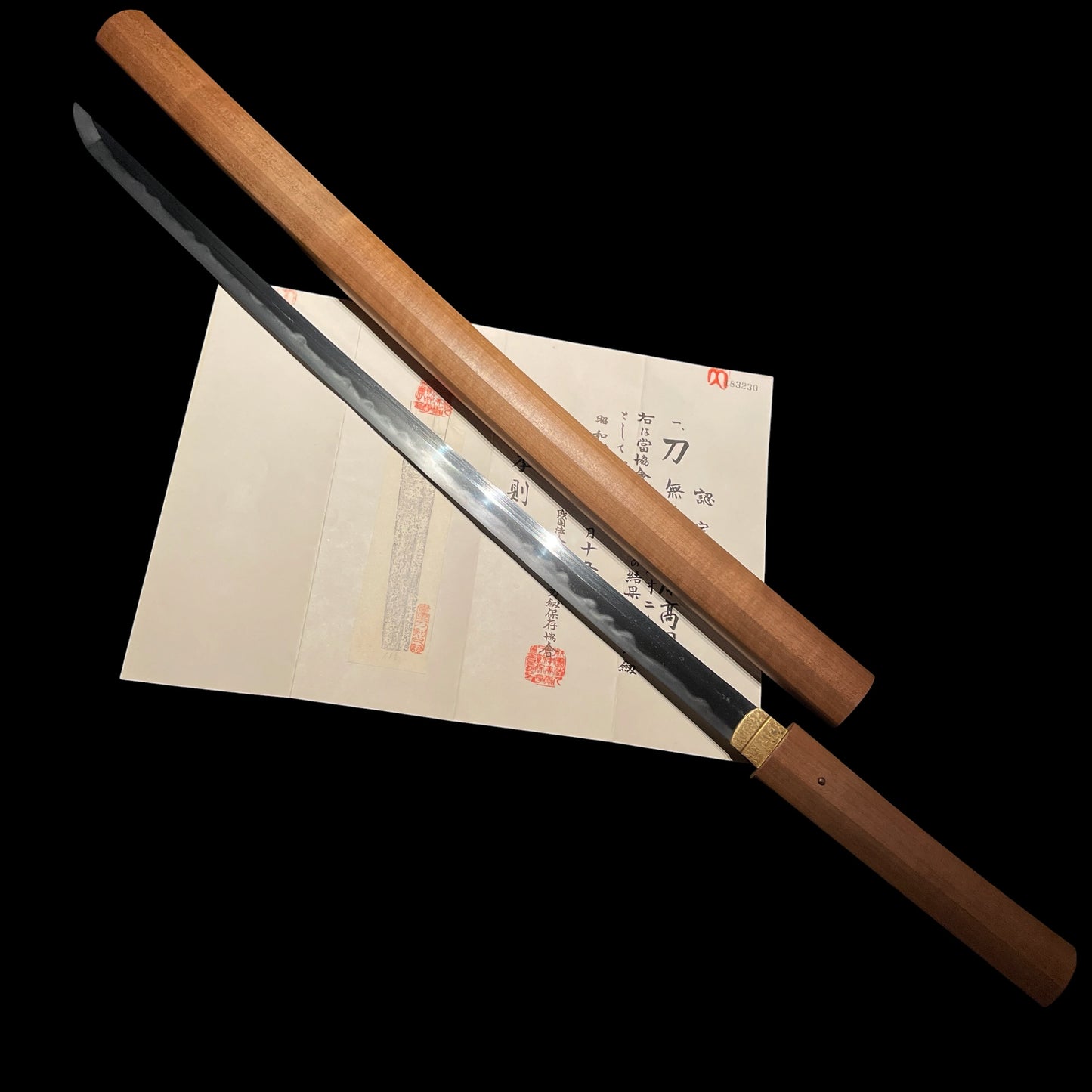 Shinobigatana 忍刀, Straight Blade Long Wakizashi, Fujiwara Takada 藤原高田, Early Edo period