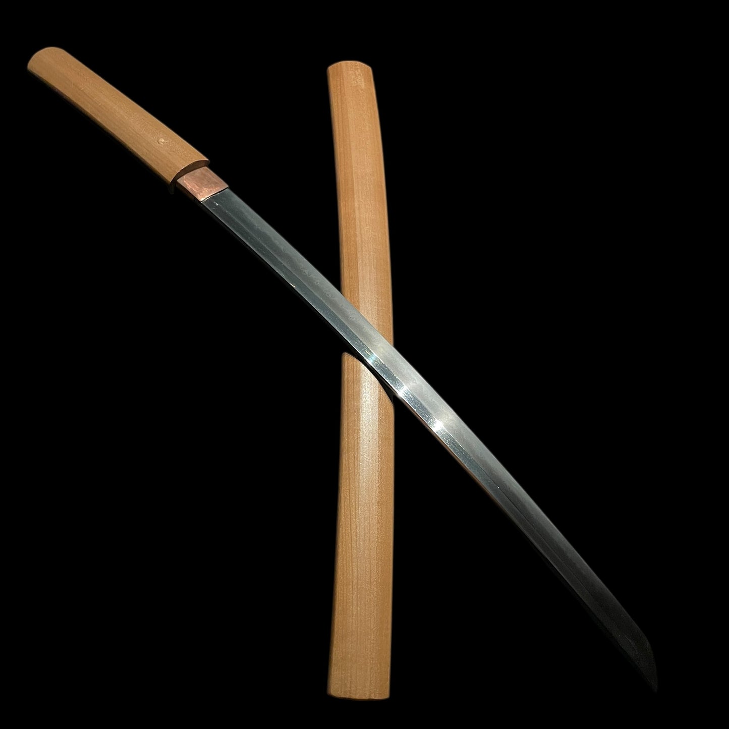 Togari-Gunome Hamon 尖り互の目刃文 Wakizashi in Shirasaya, Edo period mumei