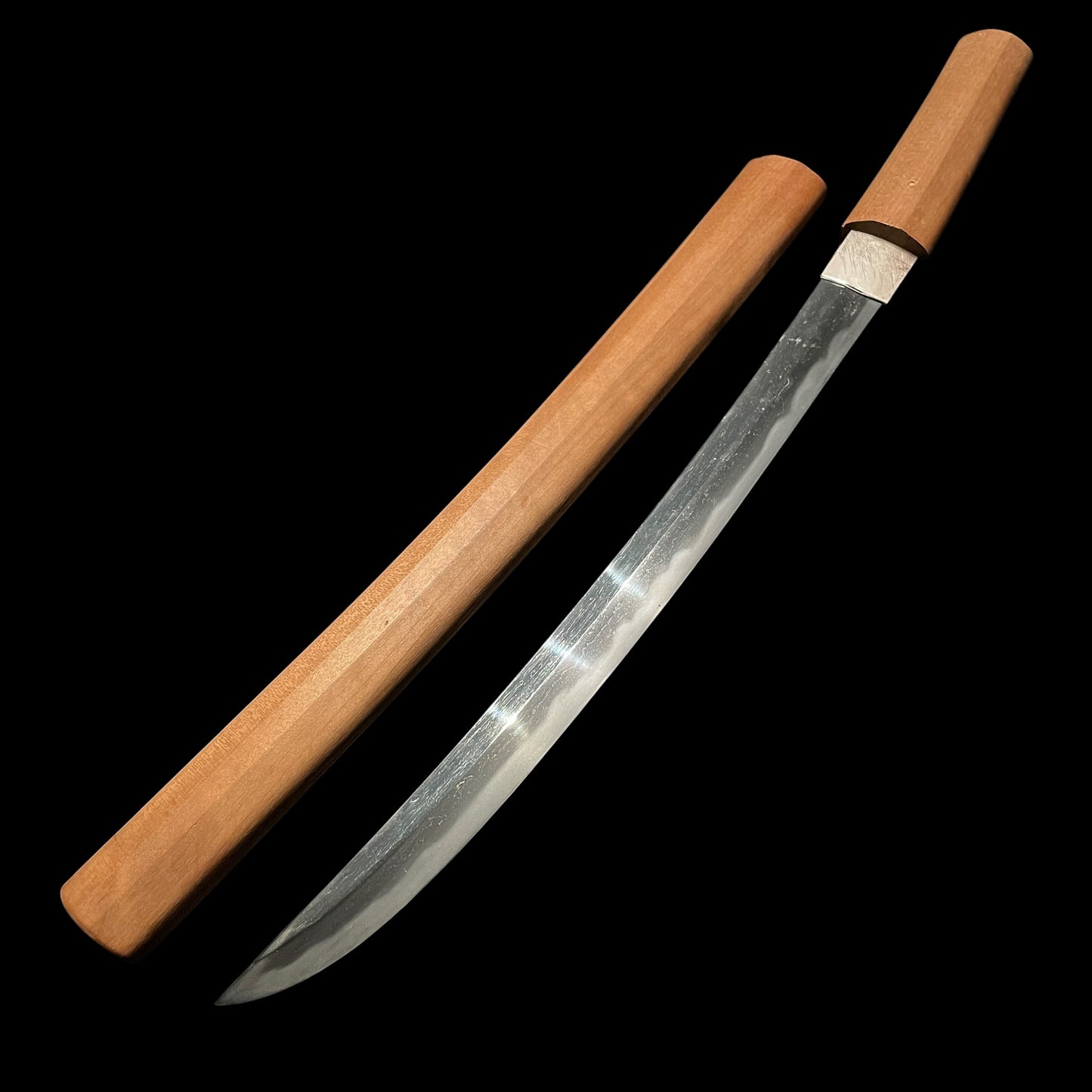 Shobuzukuri Wakizashi in Shirasaya, Muromachi period mumei