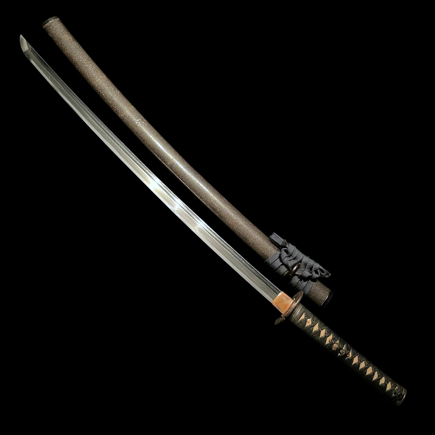 Bohi 棒樋 KATANA, Gold inlay TSUBA, Edo period mumei