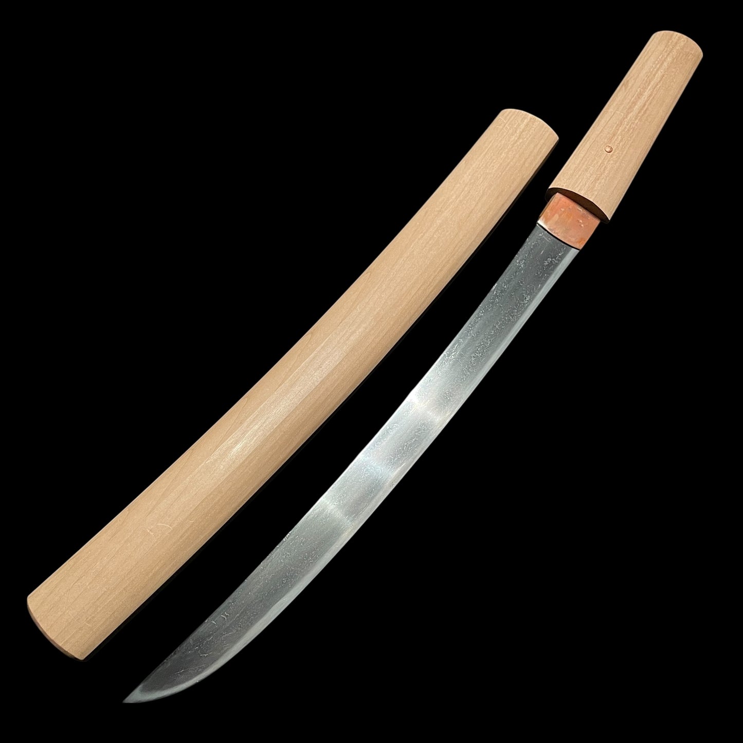 Rare style KATAHIRA-ZUKURI 片平造 Wakizashi, Muromachi period mumei