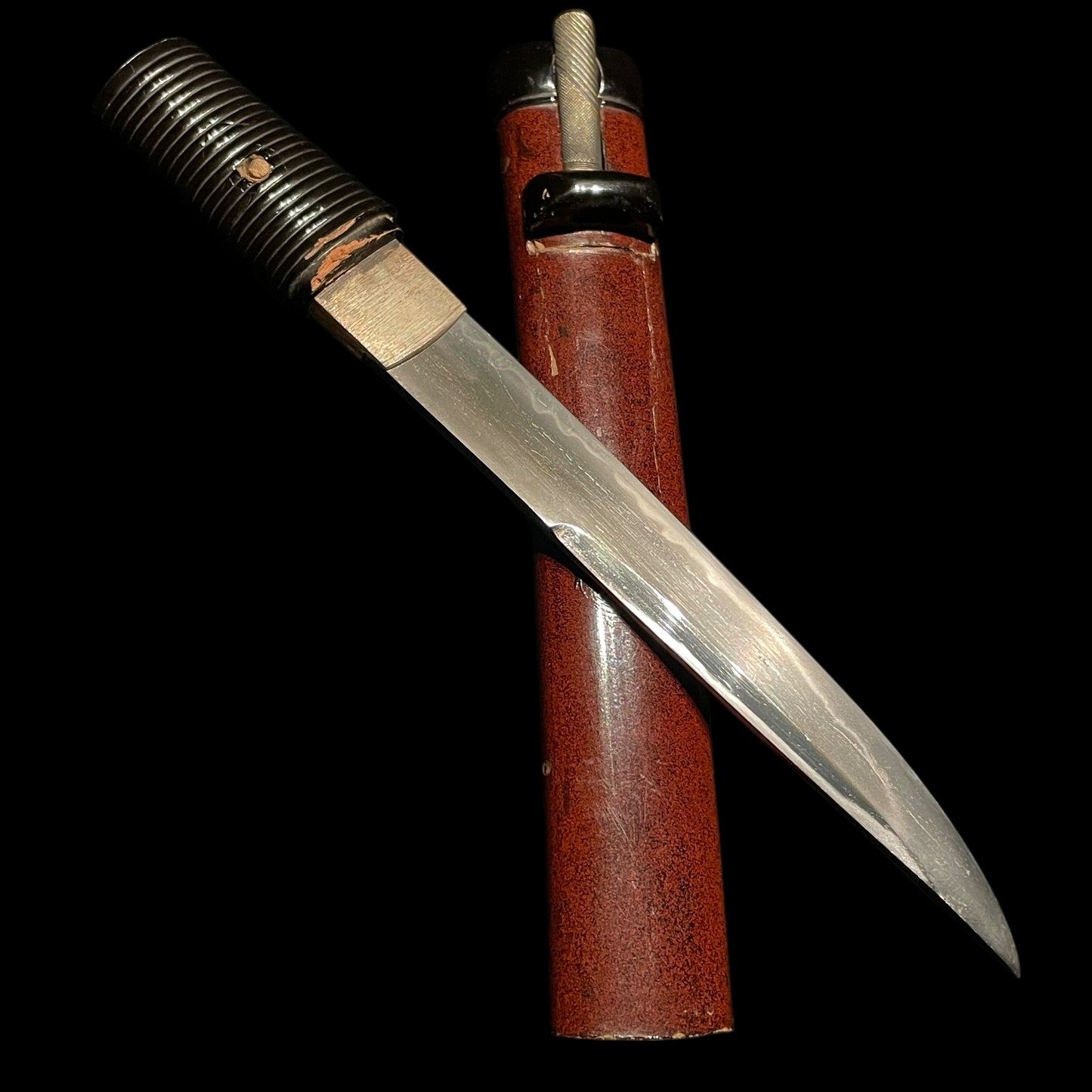 Matsushiro Style Unokubi TANTO, with Kogai, Edo period mumei