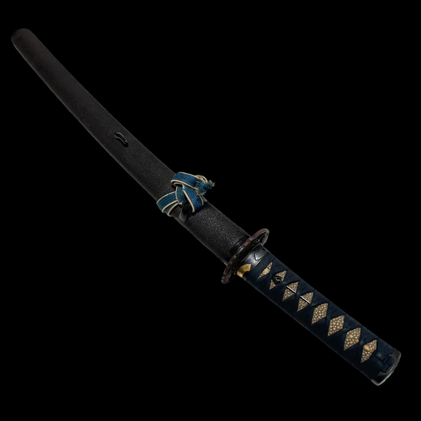 Hirazukuri Wakizashi, Yajiri Menuki, Choshuju Yuken signed TSUBA, with Shirasaya