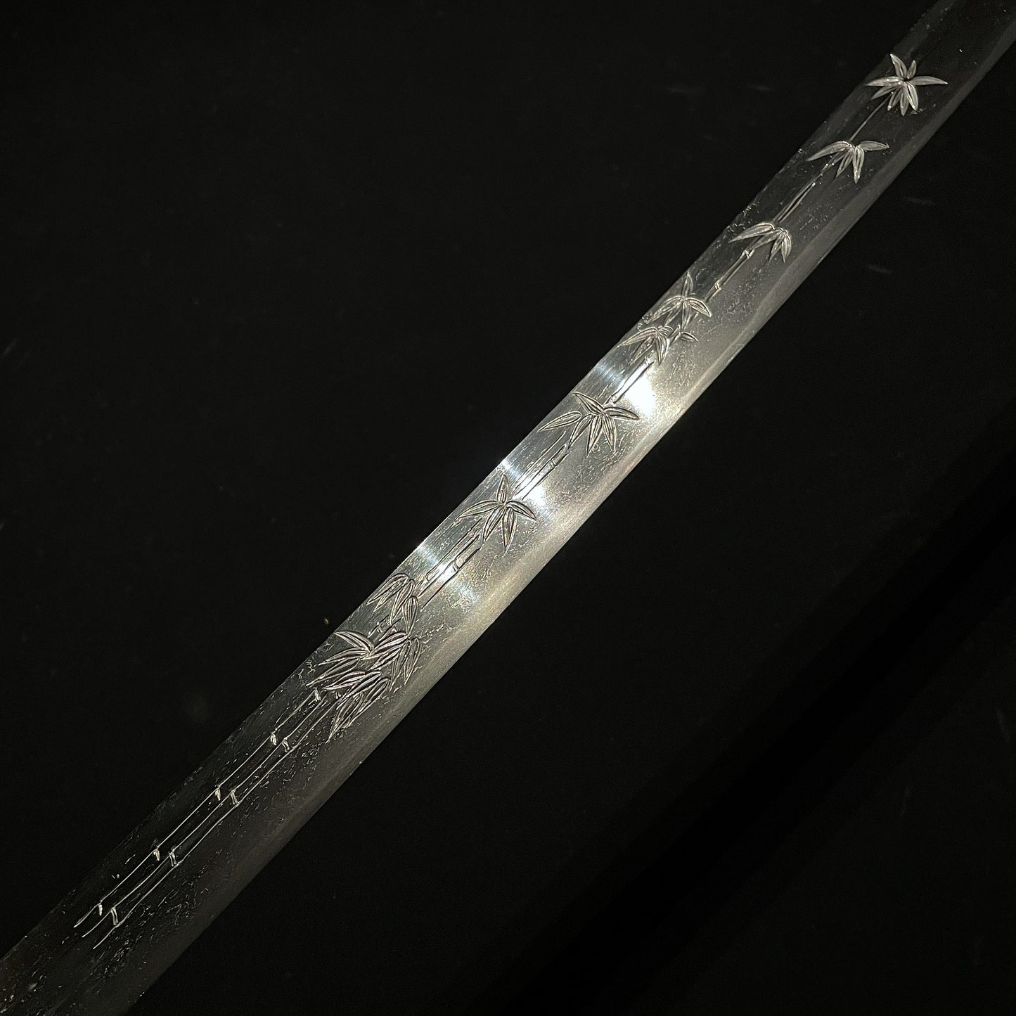 HIRIMONO 彫物 KATANA,笹竹 Sasatake Bamboo, Hizenkokuju Tadahiro 肥前國住忠廣 signed, Edo period
