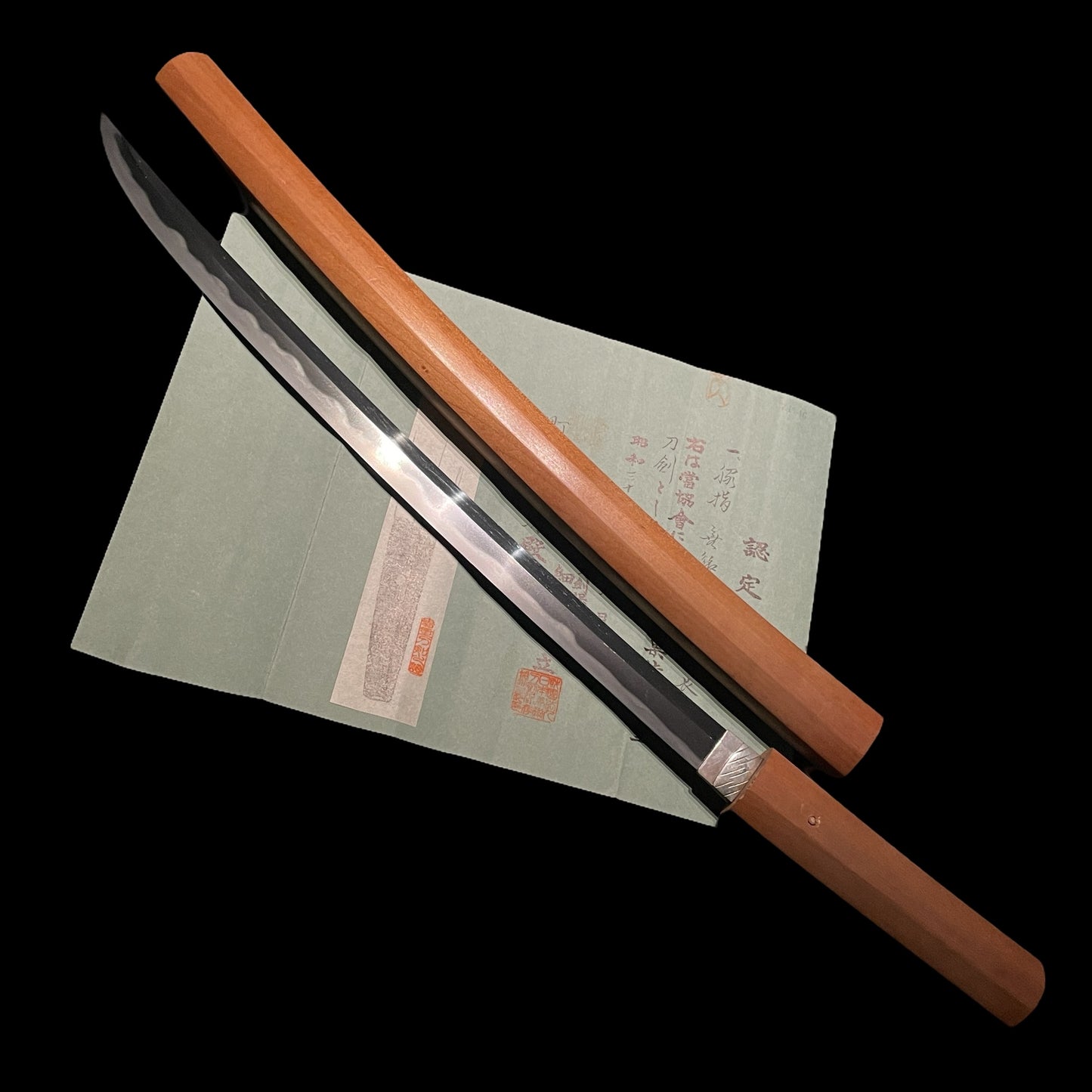 Kai-Mihara 貝三原, Long Shobuzukuri Wakizashi, KOTO Muromachi period