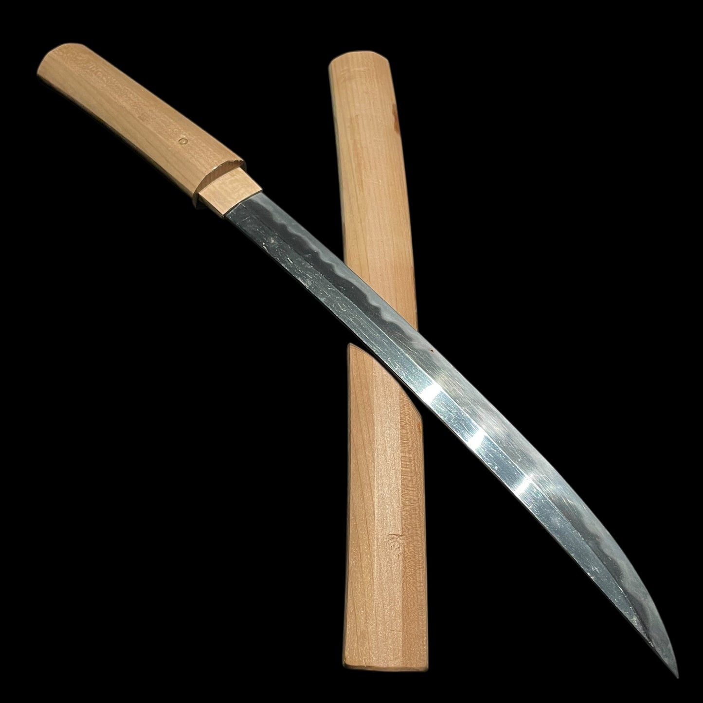 Shobuzukuri Wakizashi 菖蒲造脇差, Soden-Nakago 相伝茎, Muromachi period mumei