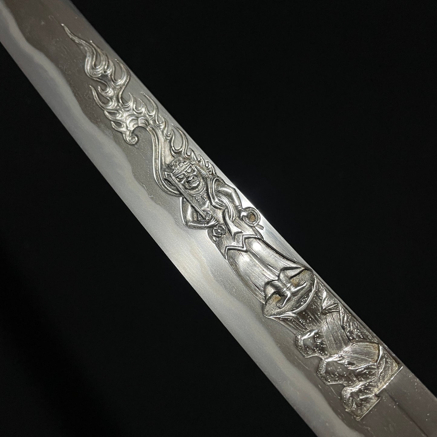 HORIMONO 彫物 KATANA, Fudo-myouou 不動明王, Osafune Yoshimitsu 長船賀光, Muromachi period