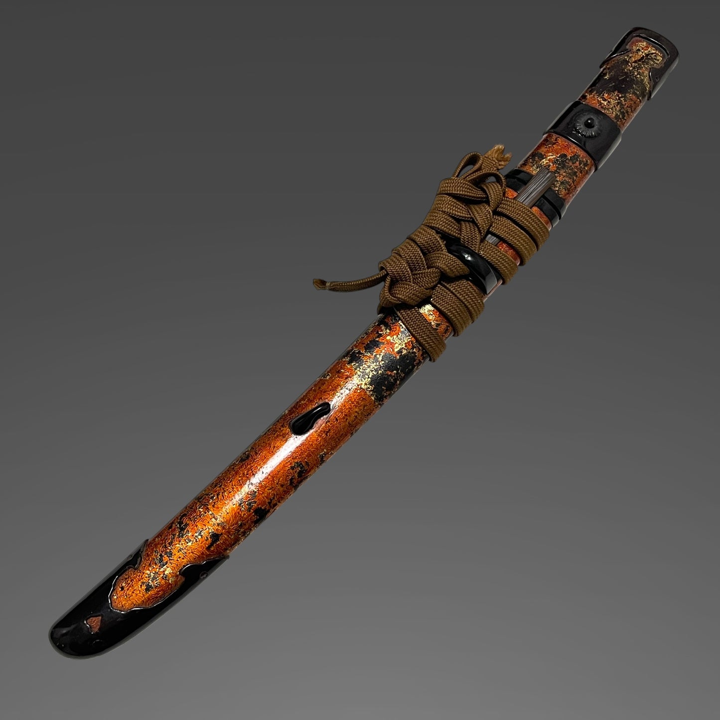 Byakudan-Nuri 白檀塗, Aikuchi Koshirae 合口拵, Tanbanokami Yoshimichi signed Kozuka and Warikogai