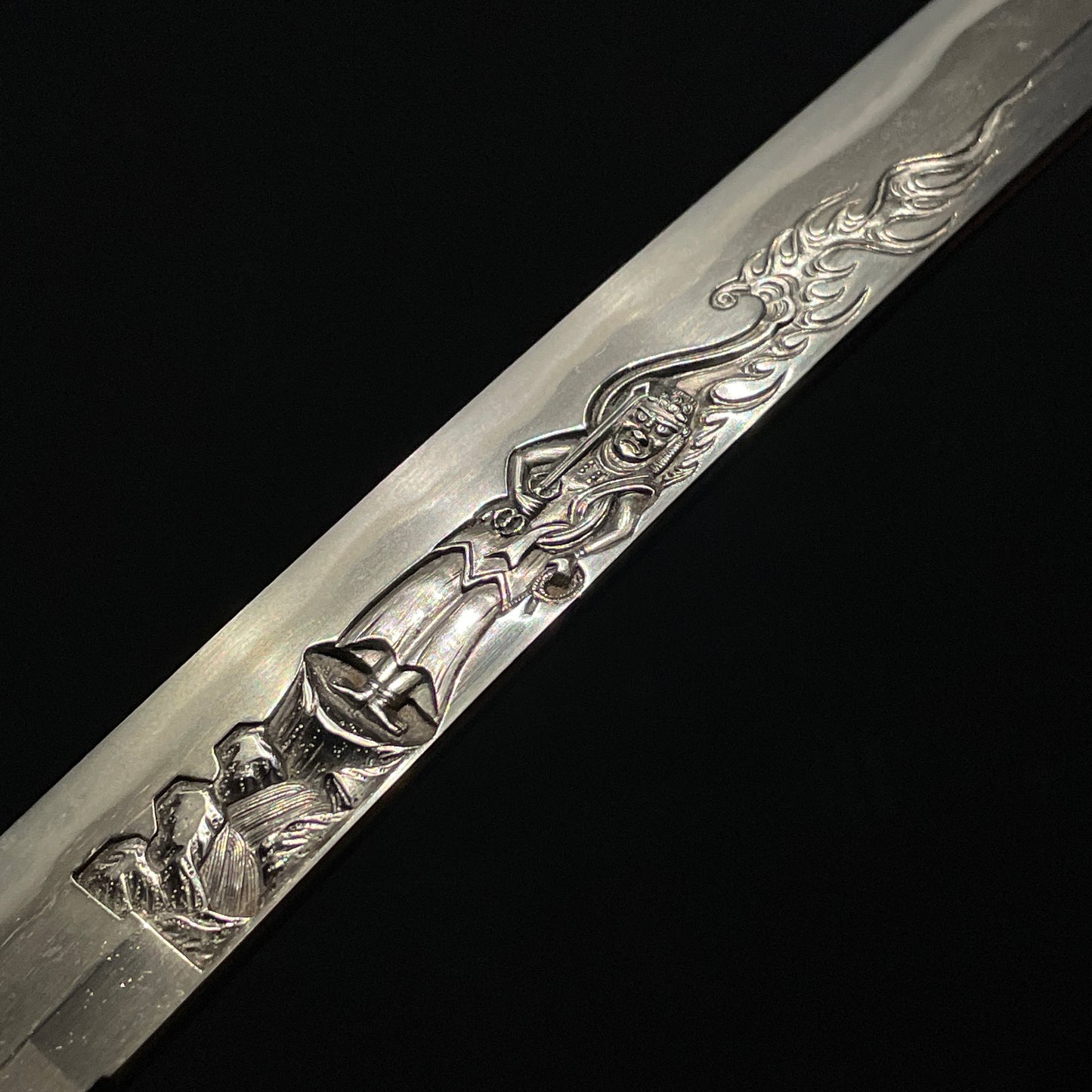 HORIMONO 彫物 KATANA, Fudo-myouou 不動明王, Osafune Yoshimitsu 長船賀光, Muromachi period