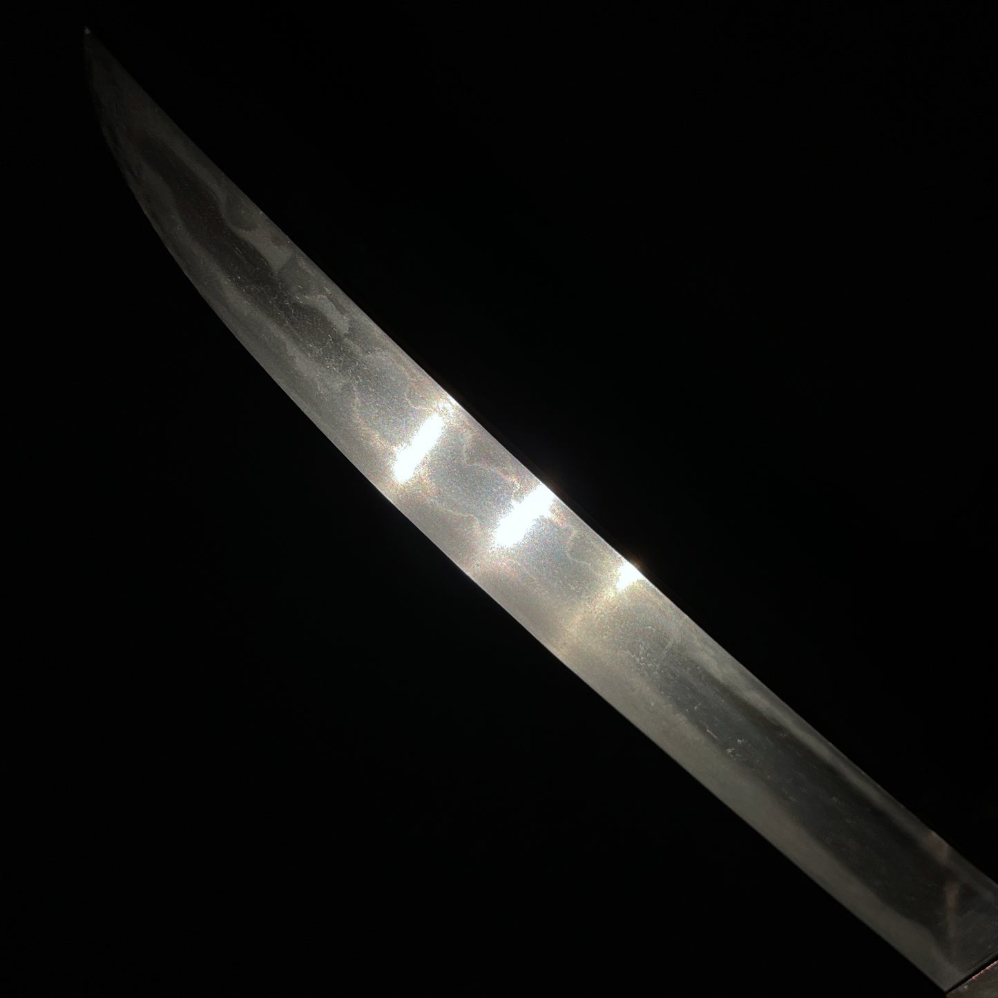 MUNEYAKI 棟焼 Hirazukuri TANTO, Edo period mumei, Gunome Hamon