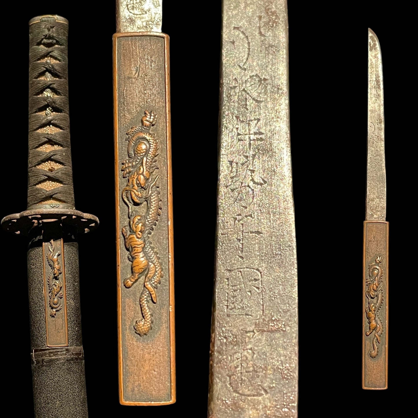 Ryu-Zukushi 龍尽くし, Dragon Fittings WAKIZASHI, Edo period mumei