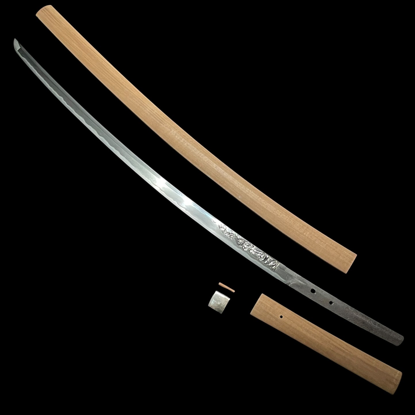 HORIMONO 彫物 KATANA, Fudo-myouou 不動明王, Osafune Yoshimitsu 長船賀光, Muromachi period