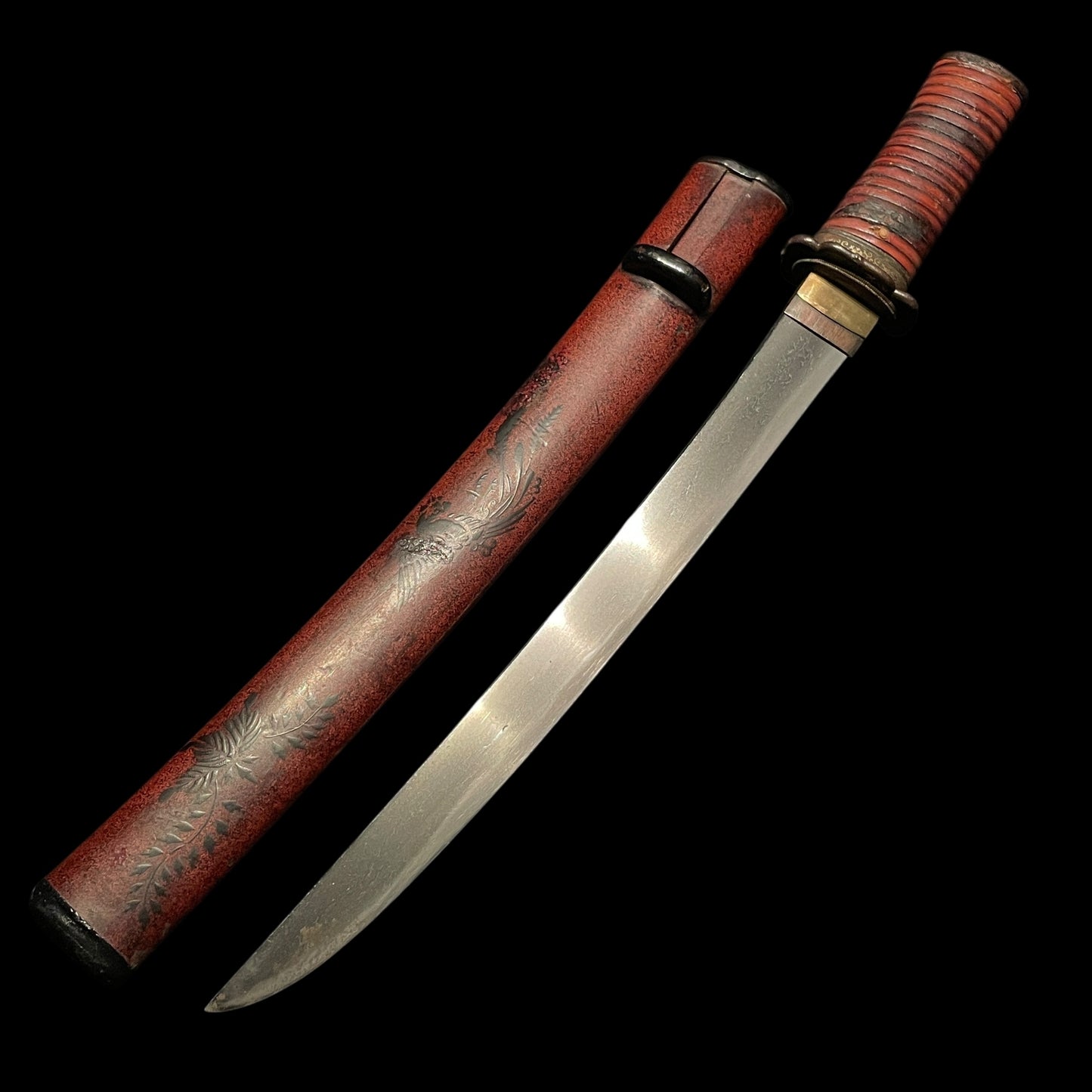 Red Tanto, Kage Makie Saya 陰蒔絵鞘, Edo period mumei