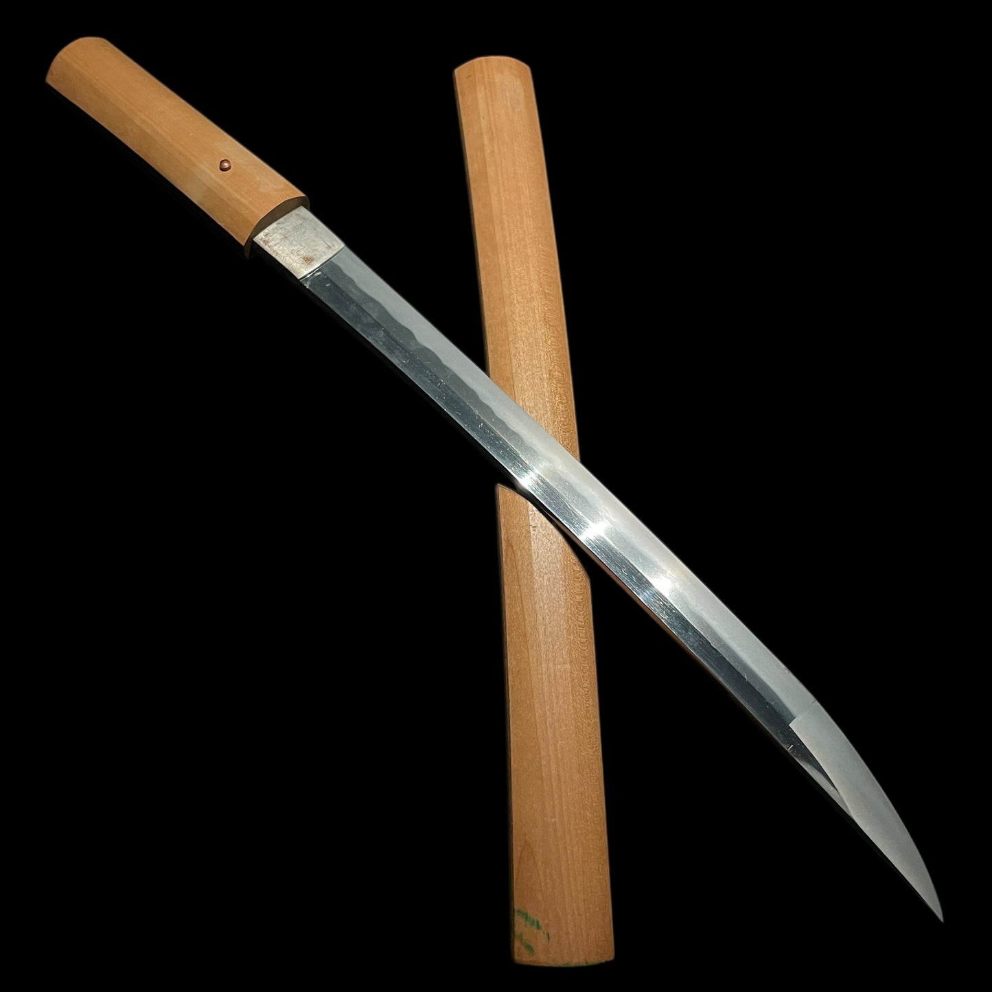 Ookissaki 大切先 WAKIZASHI, Wide blade, Late Edo Bakumatsu period mumei