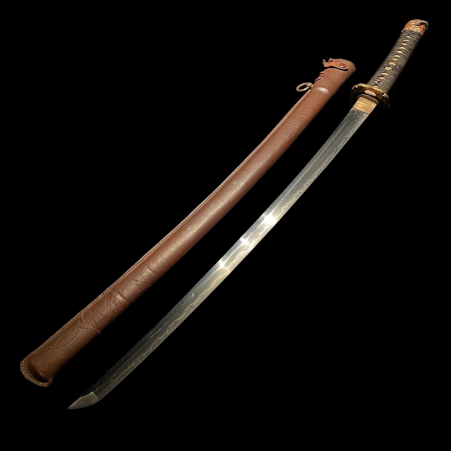 Ryakushiki GUNTO 略式軍刀, Mishina Yoshiaki 三品義明 signed, Seki stamp 関刻印, WW2 Original