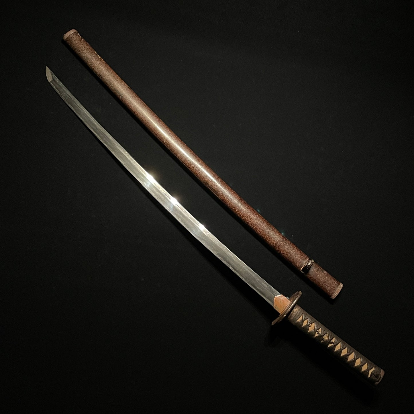 KOTO Katana Muromachi period mumei, Iron Fittings Practical Koshirae