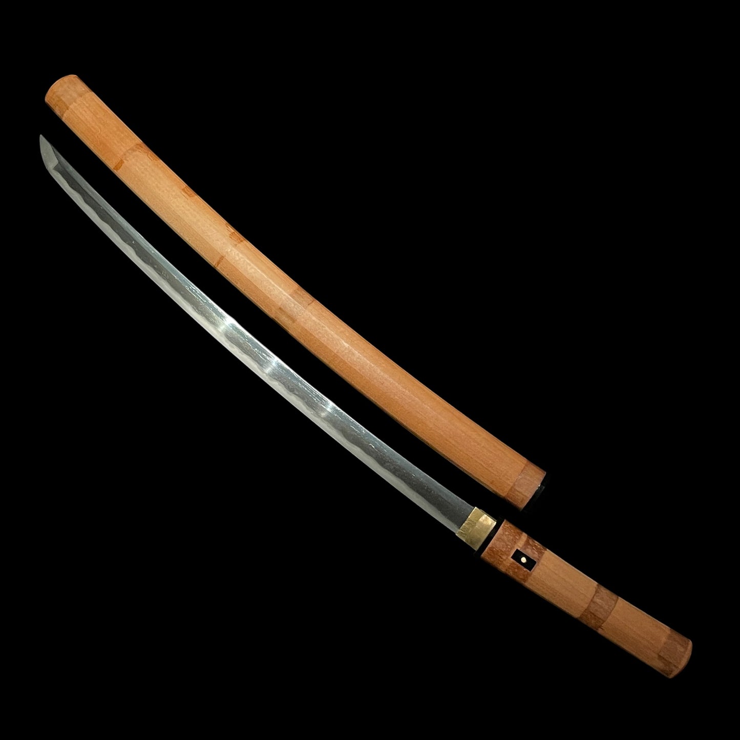 Homarekizu 誉傷, Long Wakizashi in Shirasaya, Edo period mumei