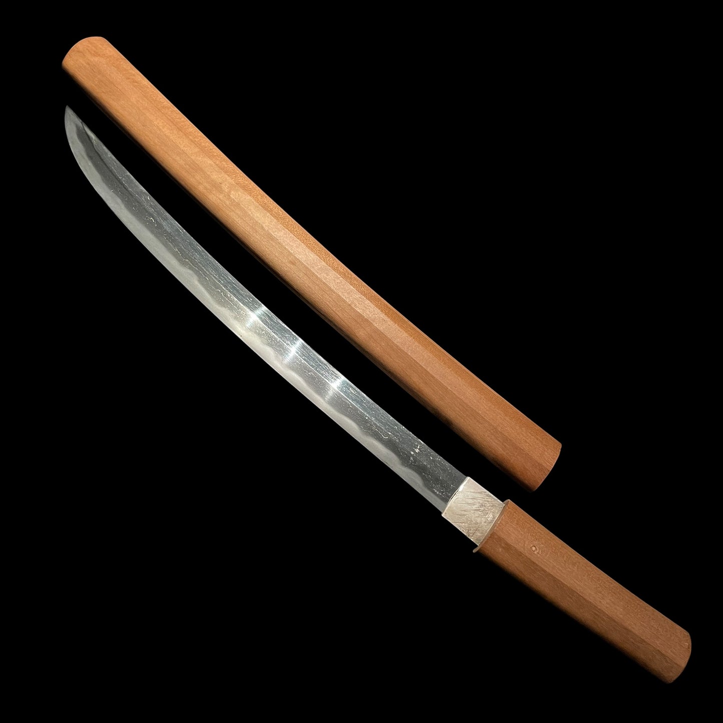 Shobuzukuri Wakizashi in Shirasaya, Muromachi period mumei